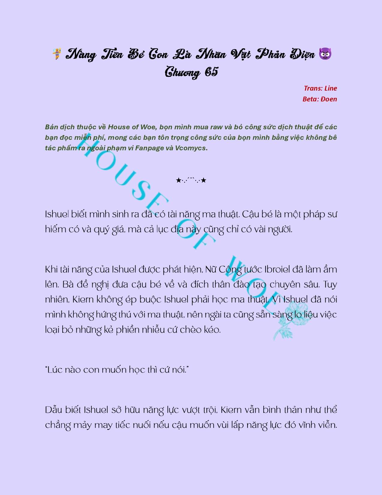 [NOVEL] NÀNG TIÊN BÉ CON LÀ NHÂN VẬT PHẢN DIỆN Chap 65 - Trang 2