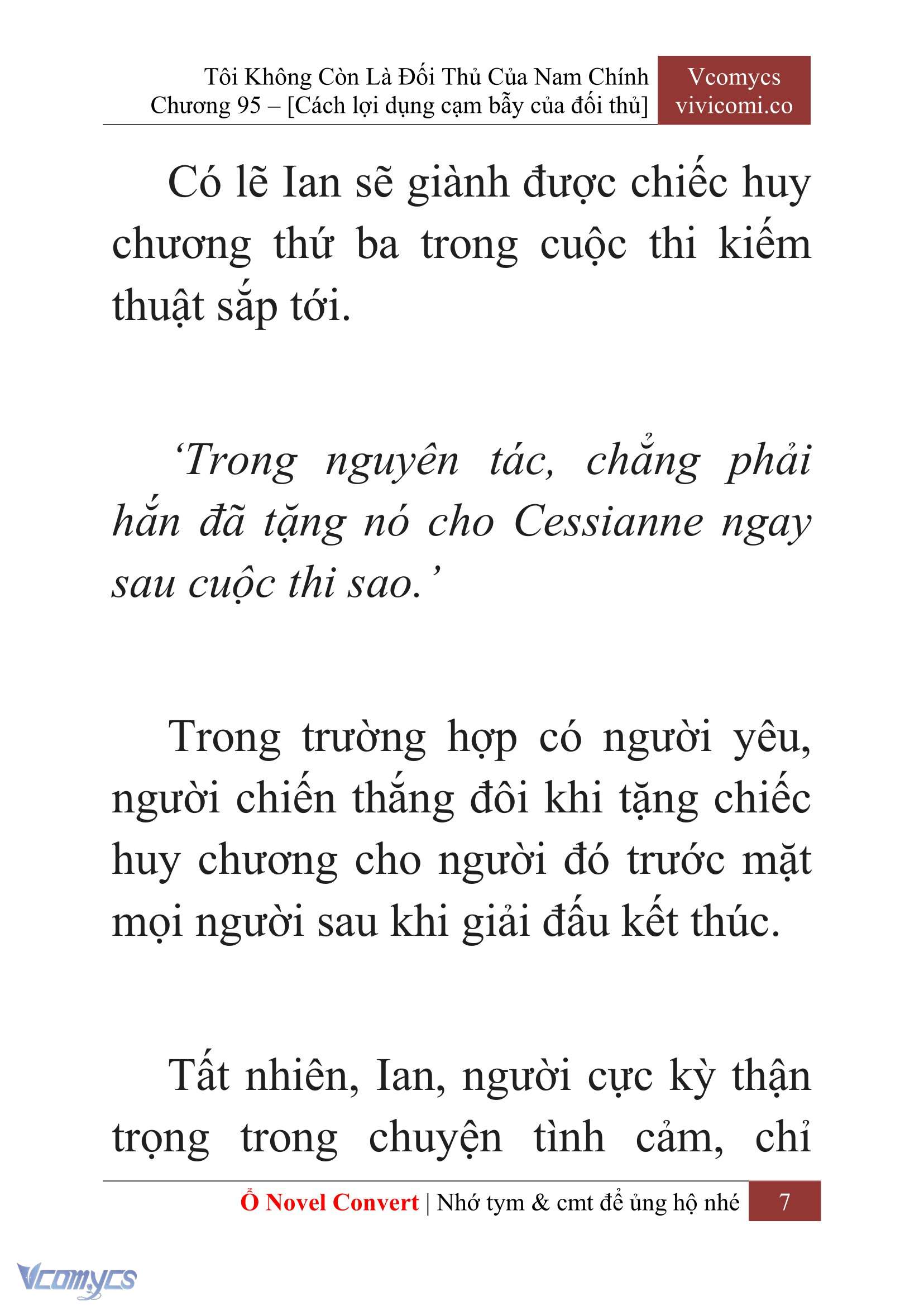 [Novel] Tôi Không Còn Là Đối Thủ Của Nam Chính Chap 95 - Trang 2