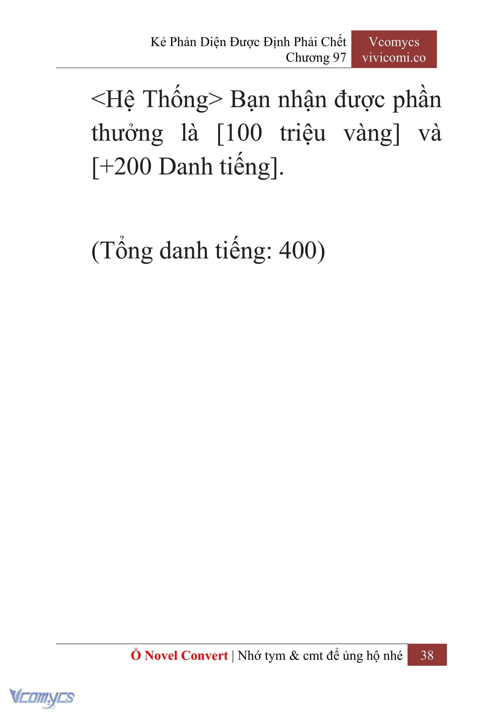 [Novel] Kẻ Phản Diện Được Định Phải Chết Chap 97 - Next Chap 98