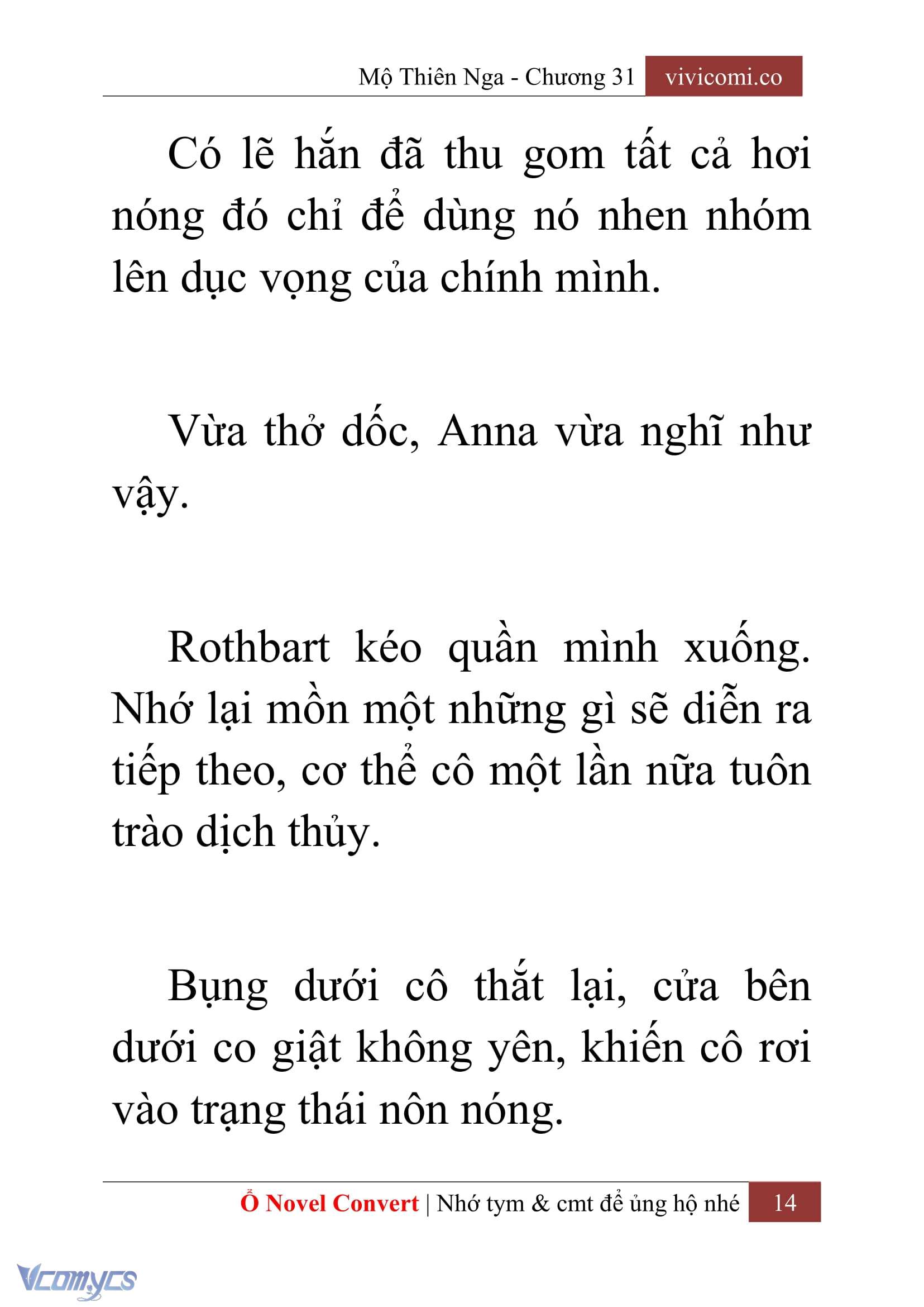 [Novel] Mộ Thiên Nga Chap 31 - Trang 2