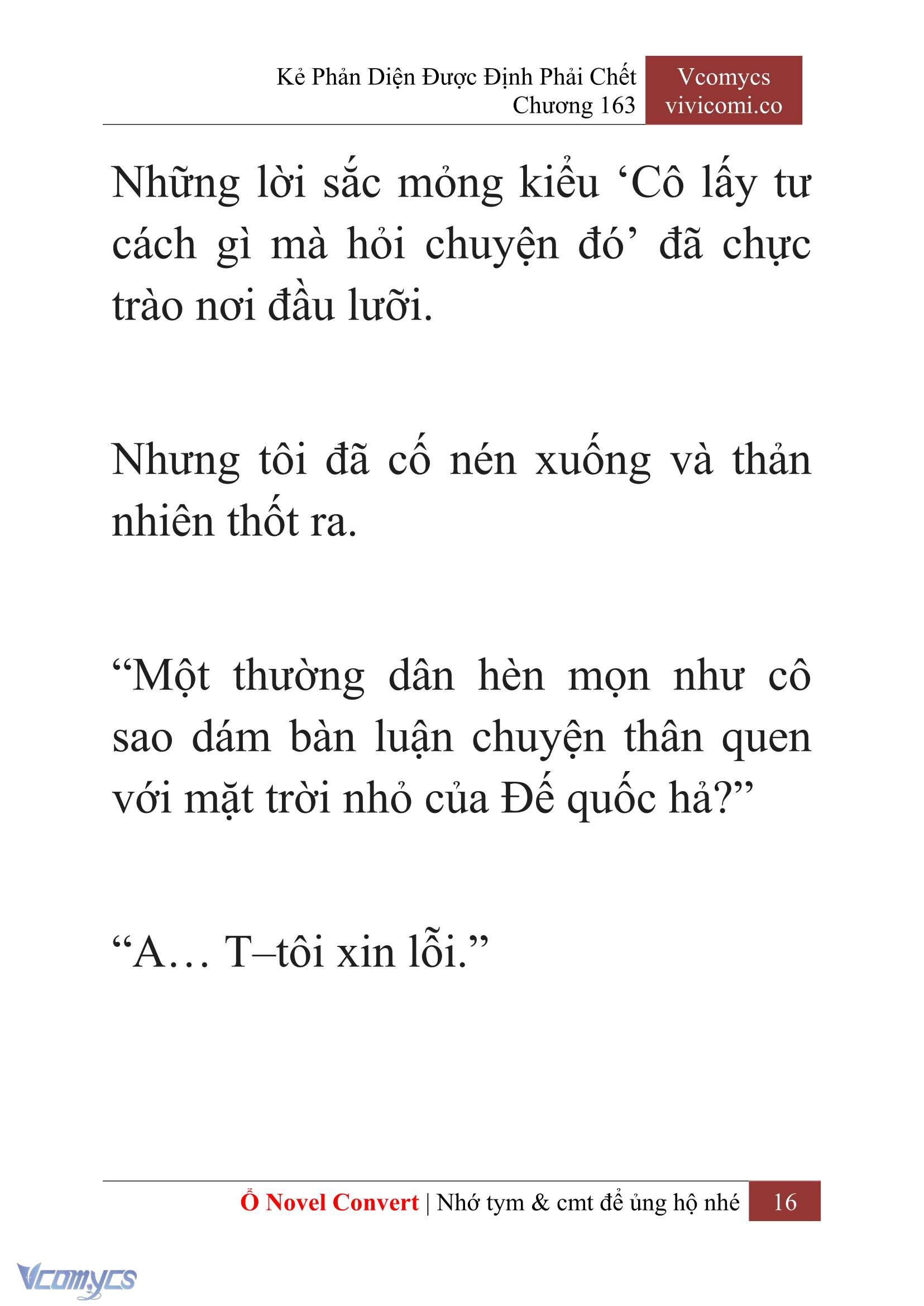 [Novel] Kẻ Phản Diện Được Định Phải Chết Chap 163 - Trang 2