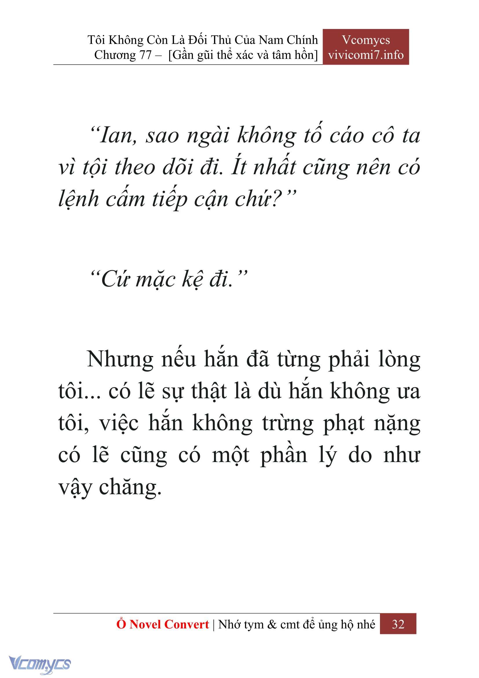[Novel] Tôi Không Còn Là Đối Thủ Của Nam Chính Chap 77 - Trang 2
