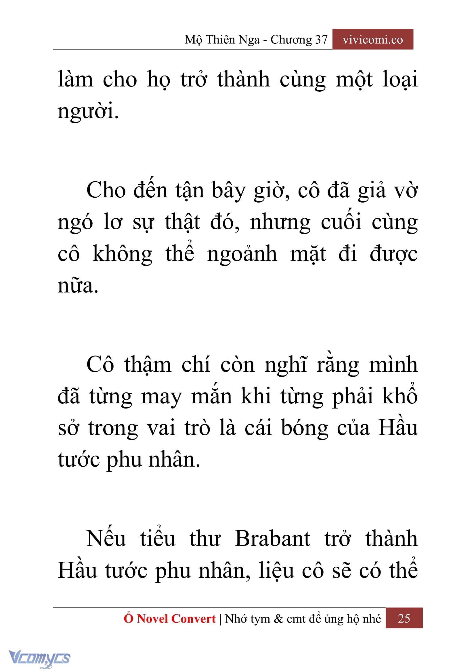 [Novel] Mộ Thiên Nga Chap 37 - Next Chap 38