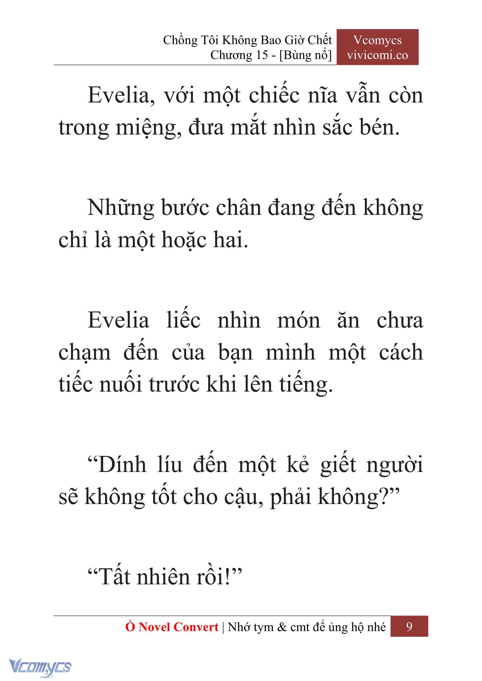 [Novel] Chồng Tôi Không Bao Giờ Chết Chap 15 - Trang 2