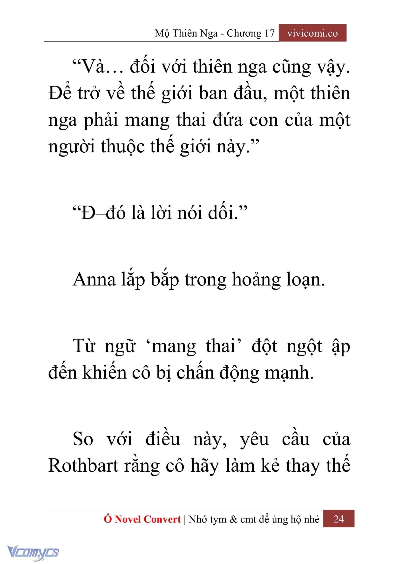[Novel] Mộ Thiên Nga Chap 17 - Trang 2