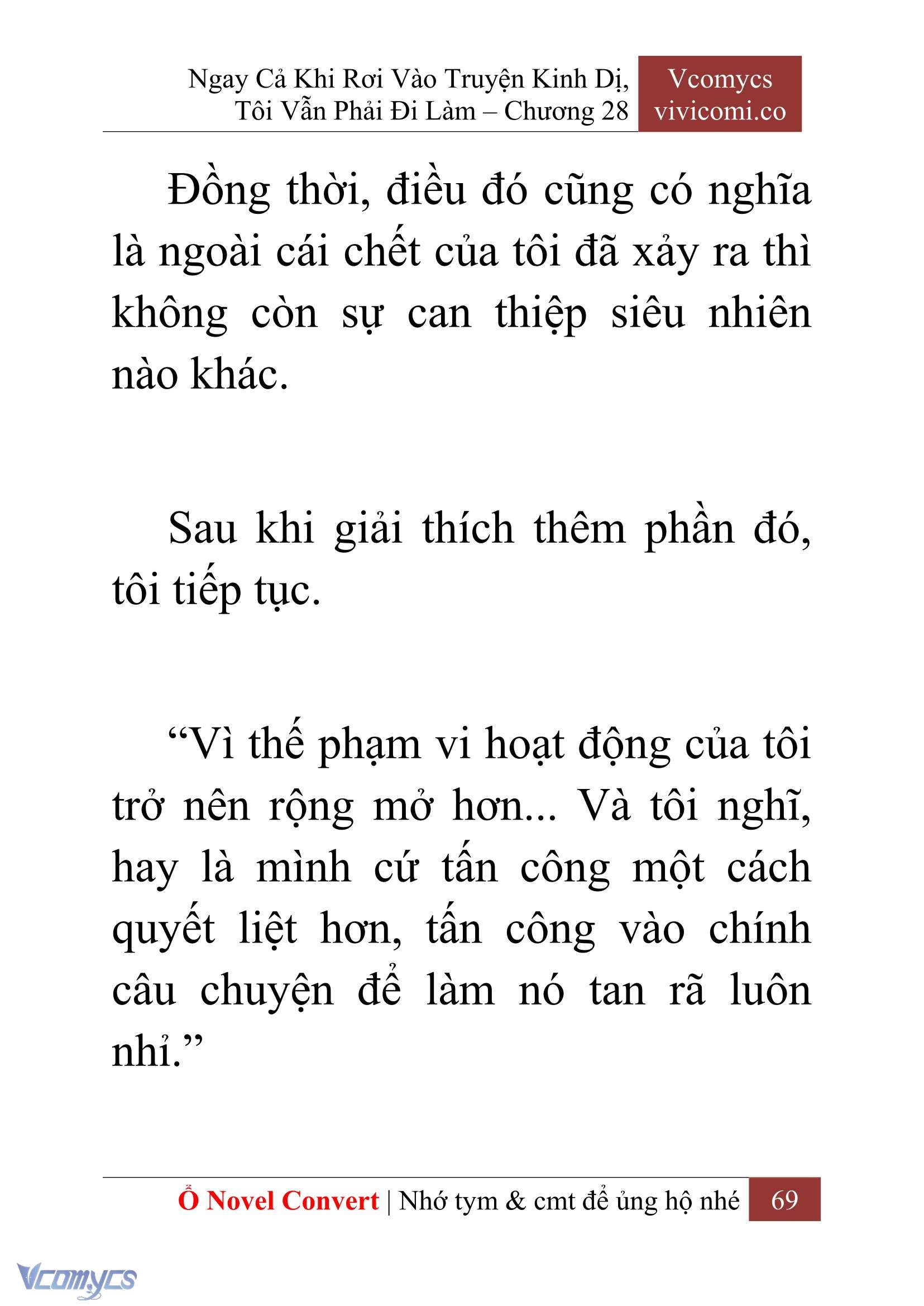 [Novel] Ngay Cả Khi Rơi Vào Truyện Kinh Dị, Tôi Vẫn Phải Đi Làm Chap 28 - Trang 2