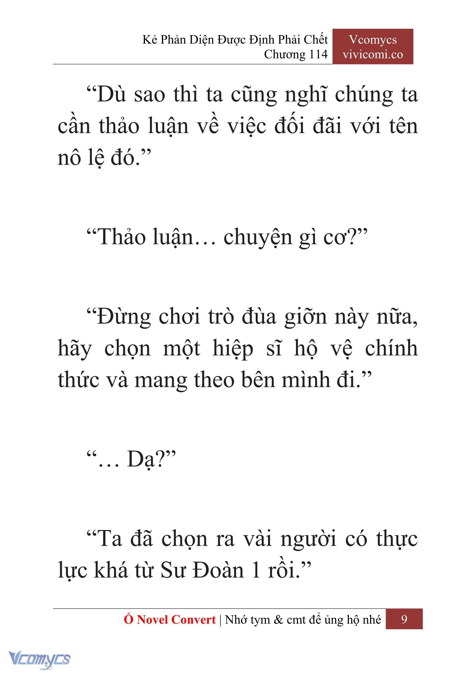 [Novel] Kẻ Phản Diện Được Định Phải Chết Chap 114 - Trang 2