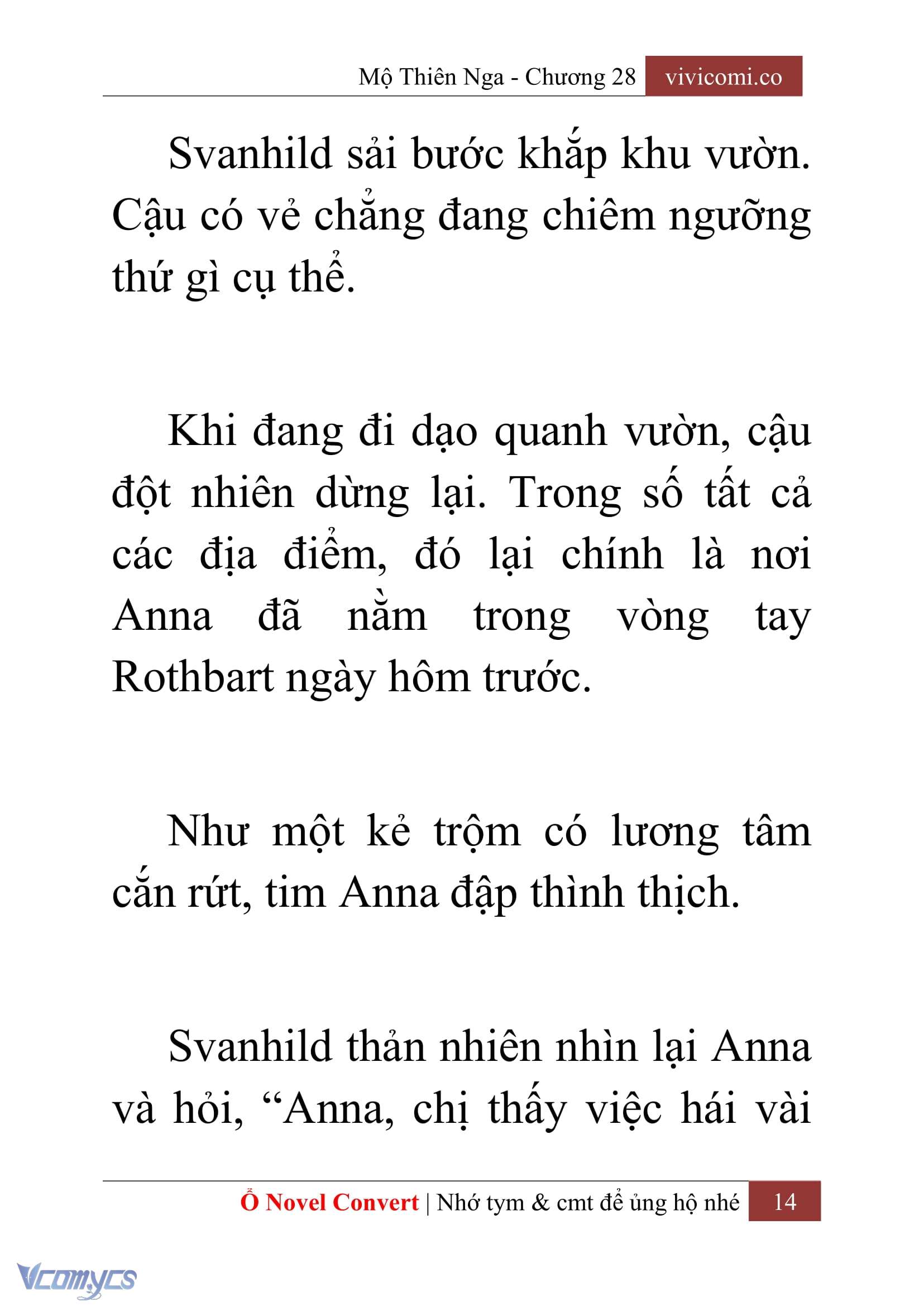 [Novel] Mộ Thiên Nga Chap 28 - Next Chap 29