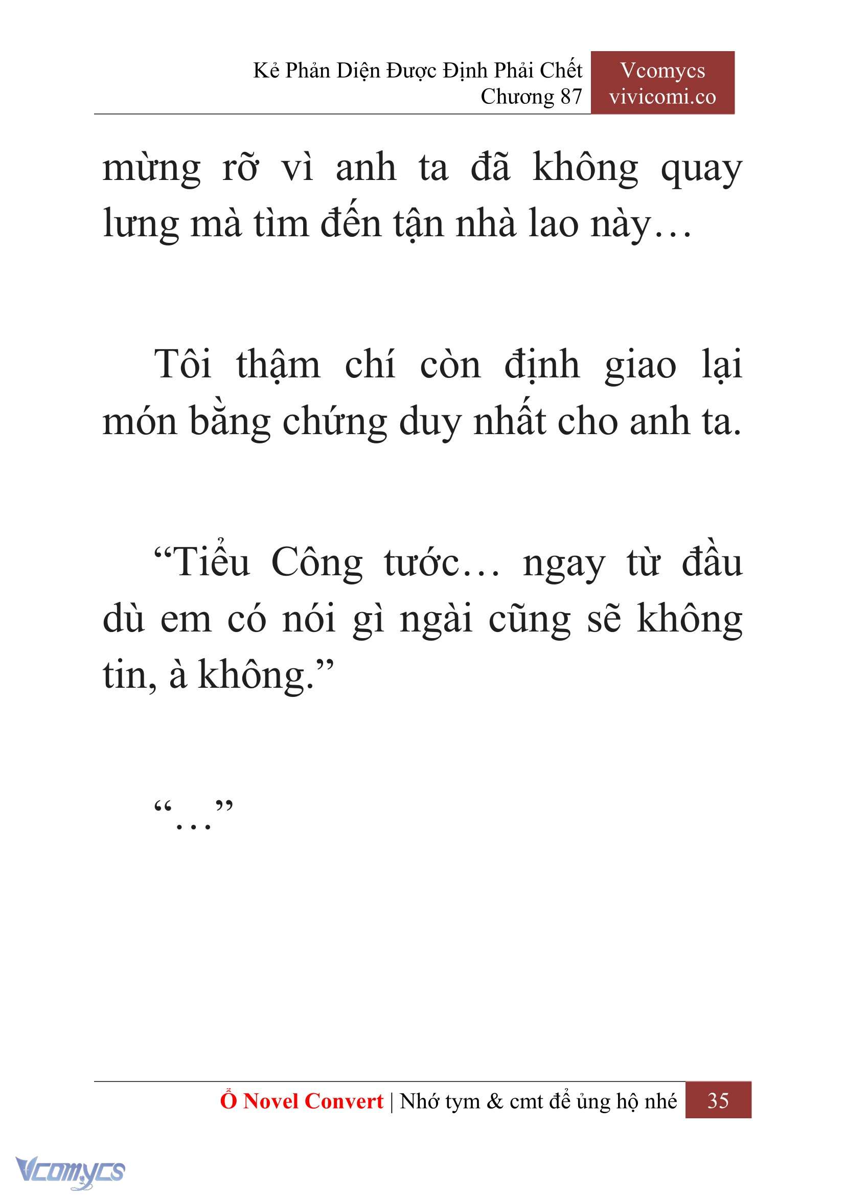 [Novel] Kẻ Phản Diện Được Định Phải Chết Chap 87 - Next Chap 88