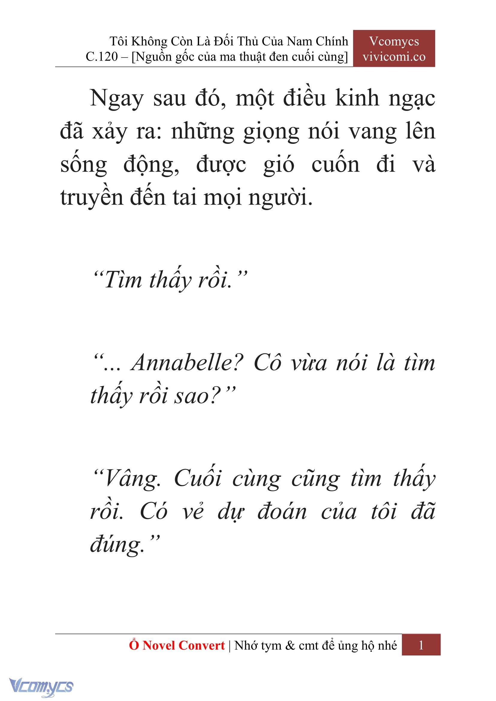 [Novel] Tôi Không Còn Là Đối Thủ Của Nam Chính Chap 120 - Trang 2