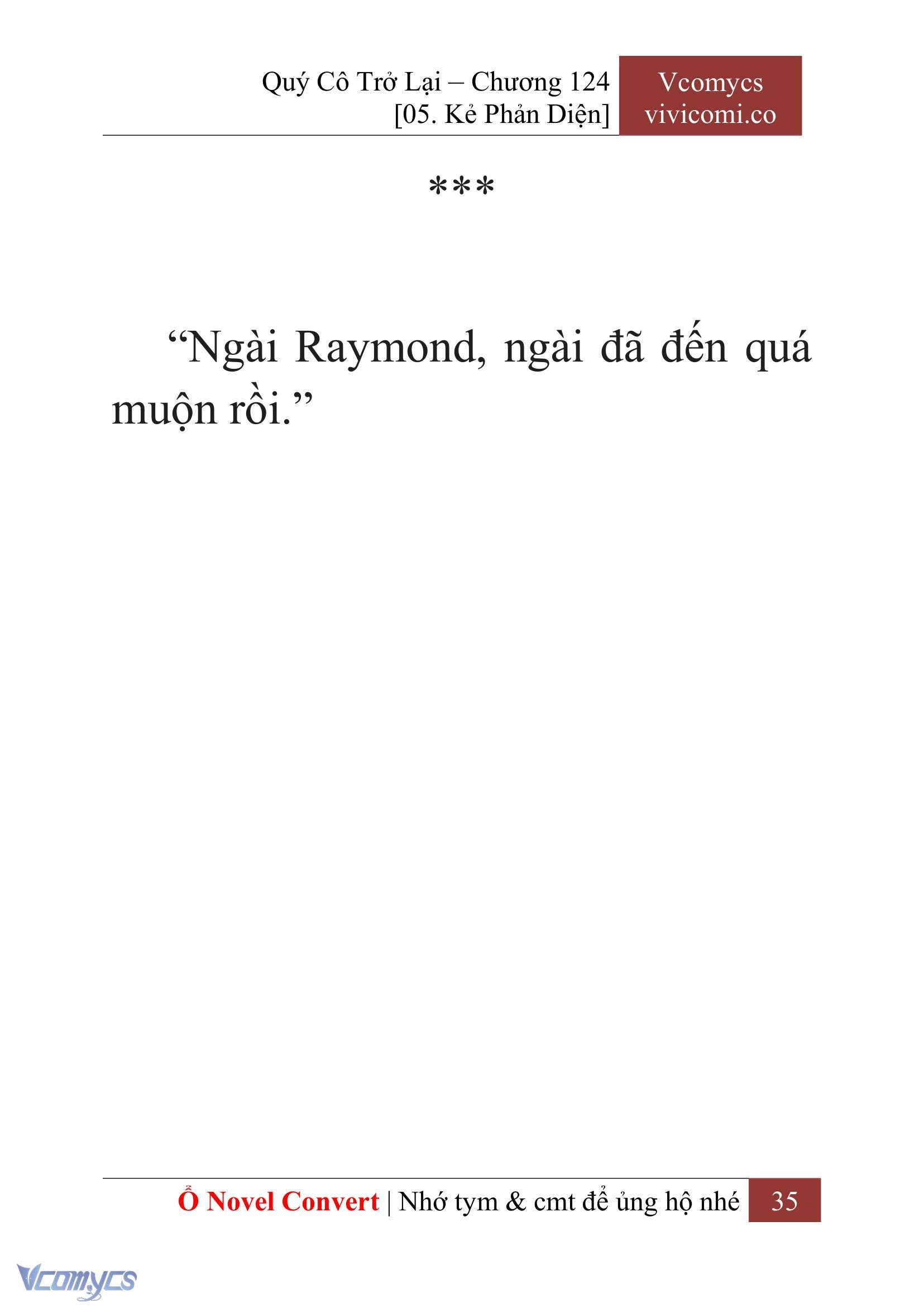 [Novel] Quý Cô Trở Lại Chap 124 - Trang 2