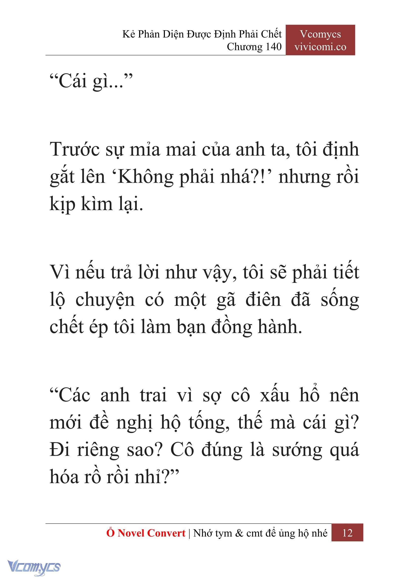 [Novel] Kẻ Phản Diện Được Định Phải Chết Chap 140 - Trang 2