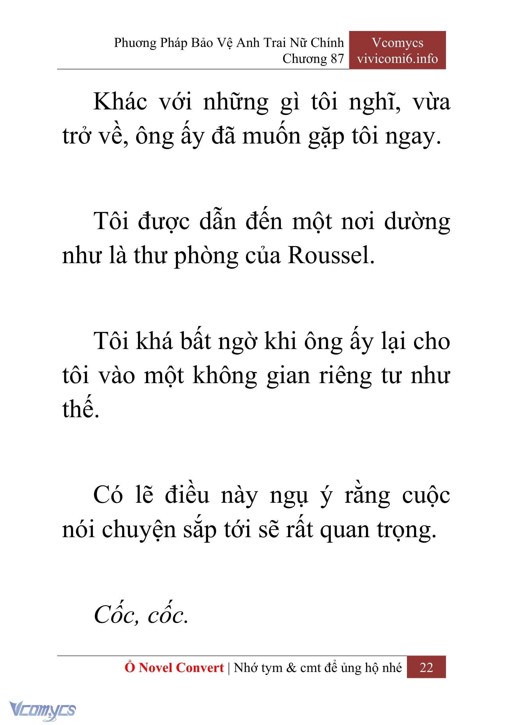 [Novel] Phương Pháp Bảo Vệ Anh Trai Nữ Chính Chap 87 - Trang 2