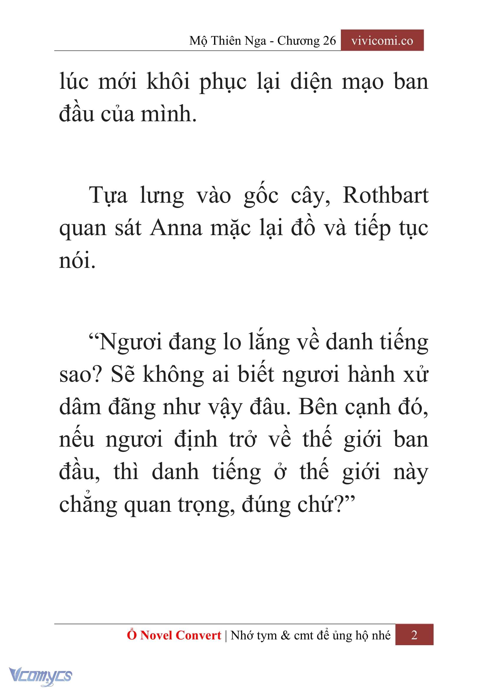 [Novel] Mộ Thiên Nga Chap 26 - Next Chap 27