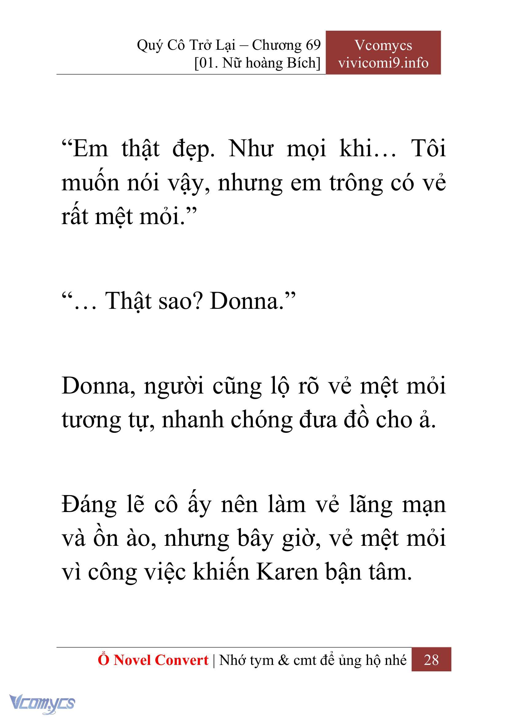 [Novel] Quý Cô Trở Lại Chap 69 - Trang 2