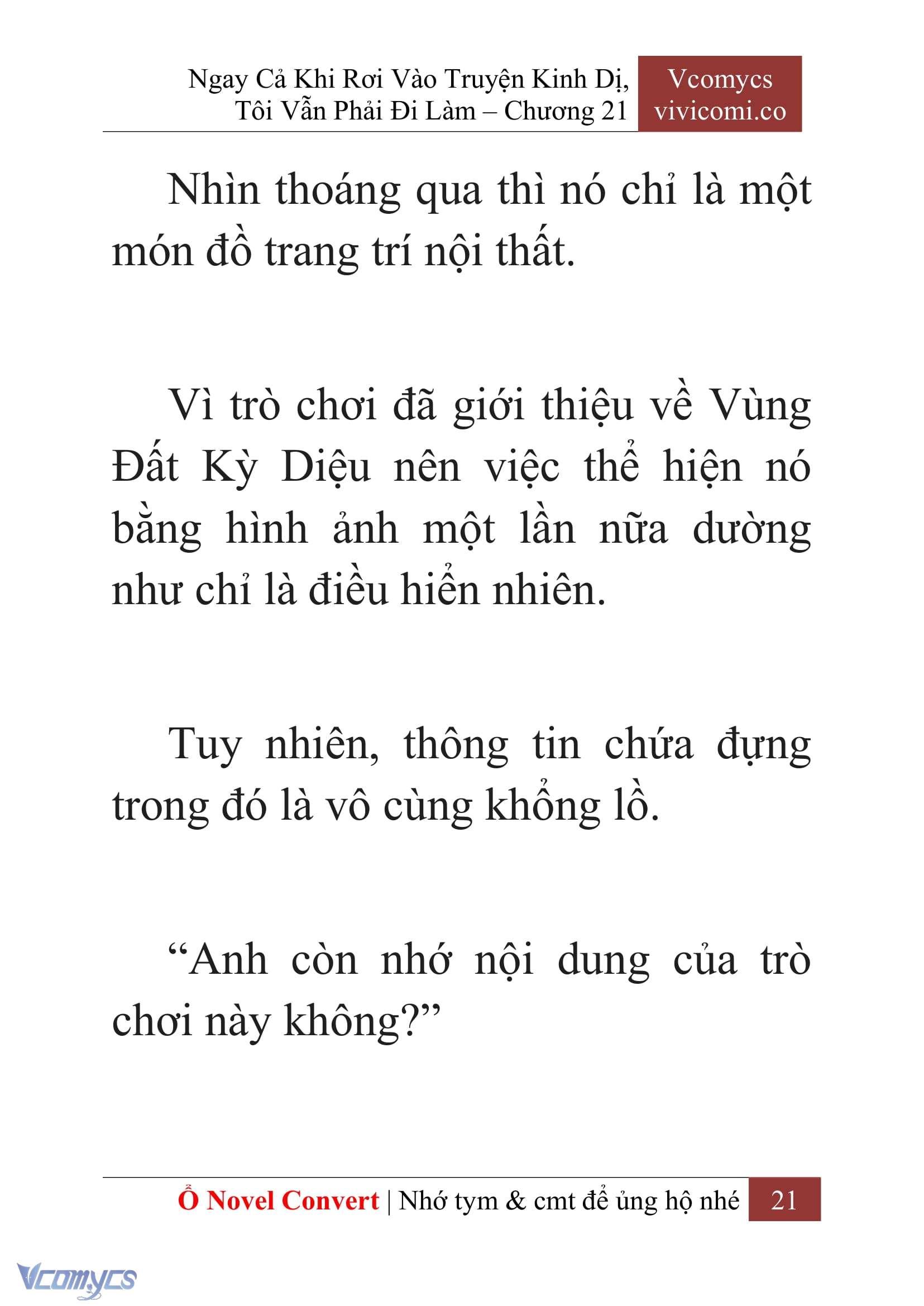[Novel] Ngay Cả Khi Rơi Vào Truyện Kinh Dị, Tôi Vẫn Phải Đi Làm Chap 21 - Trang 2