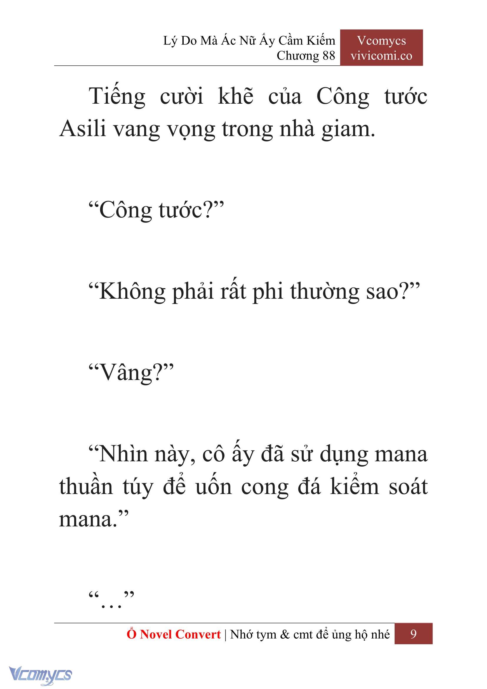 [Novel] Lý Do Mà Ác Nữ Ấy Cầm Kiếm Chap 88 - Next Chap 89