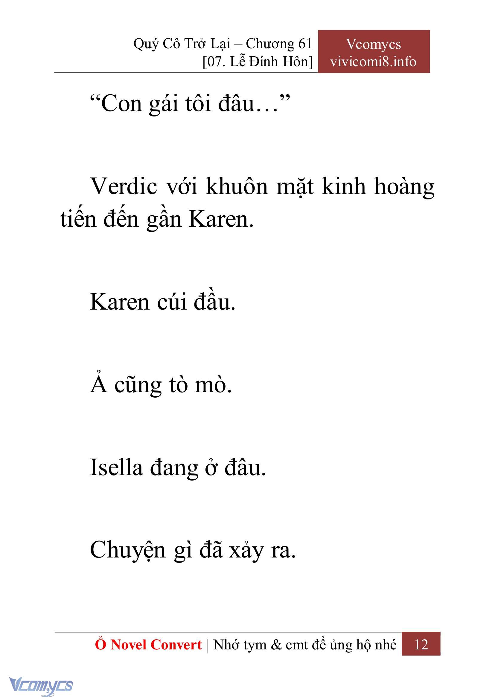 [Novel] Quý Cô Trở Lại Chap 61 - Trang 2