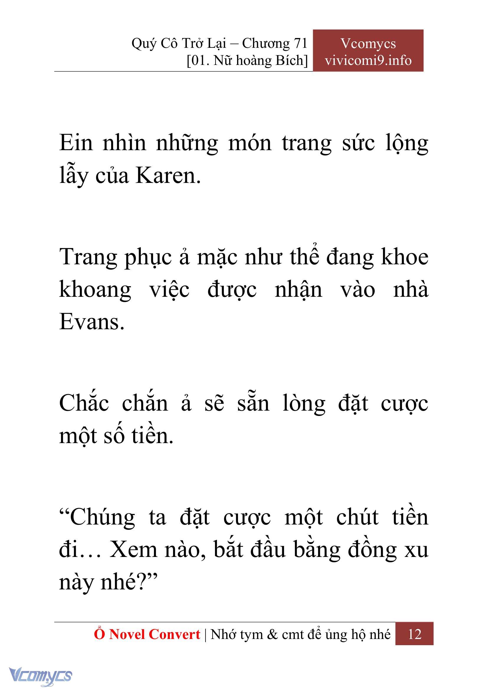 [Novel] Quý Cô Trở Lại Chap 71 - Trang 2