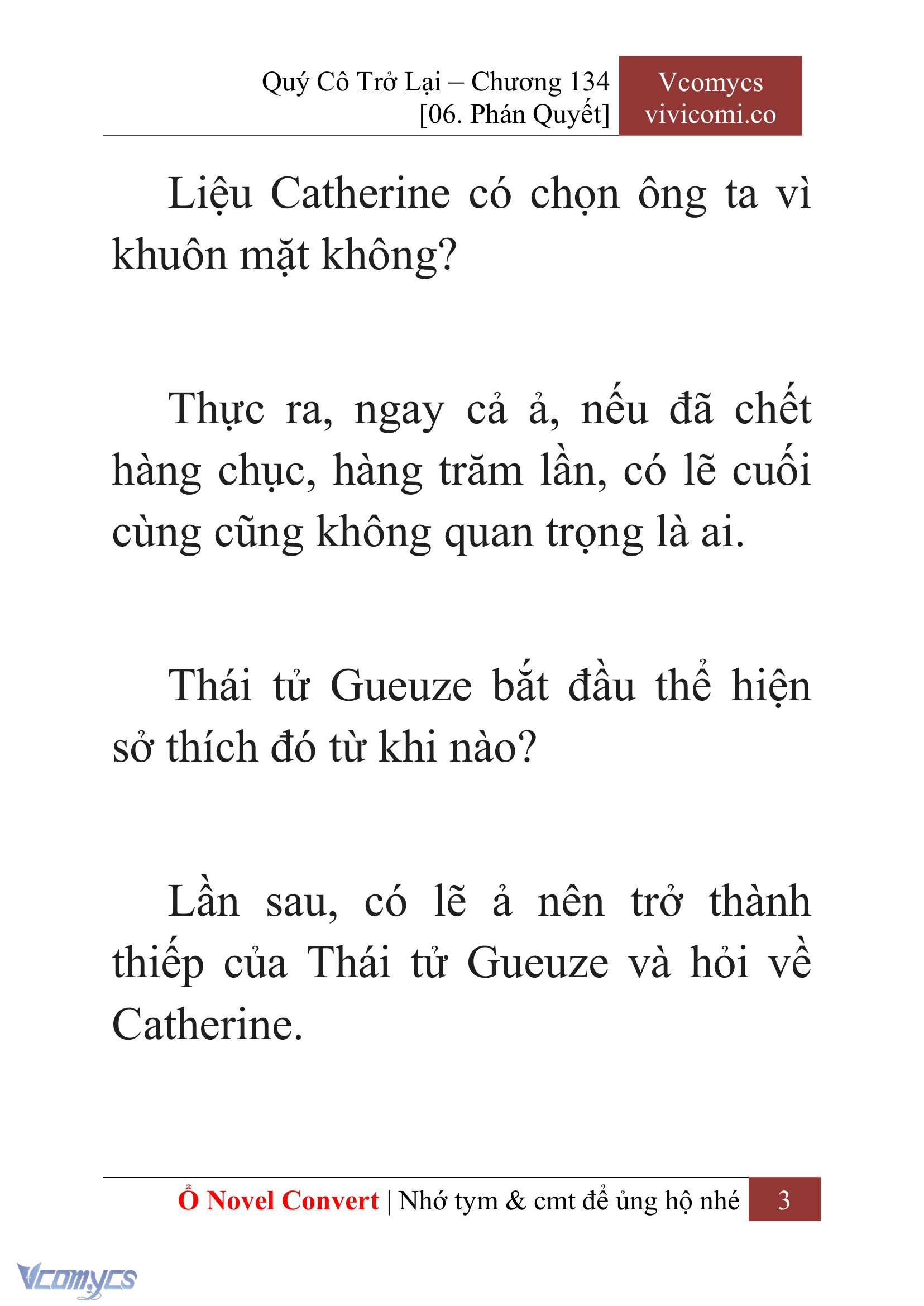 [Novel] Quý Cô Trở Lại Chap 134 - Trang 2