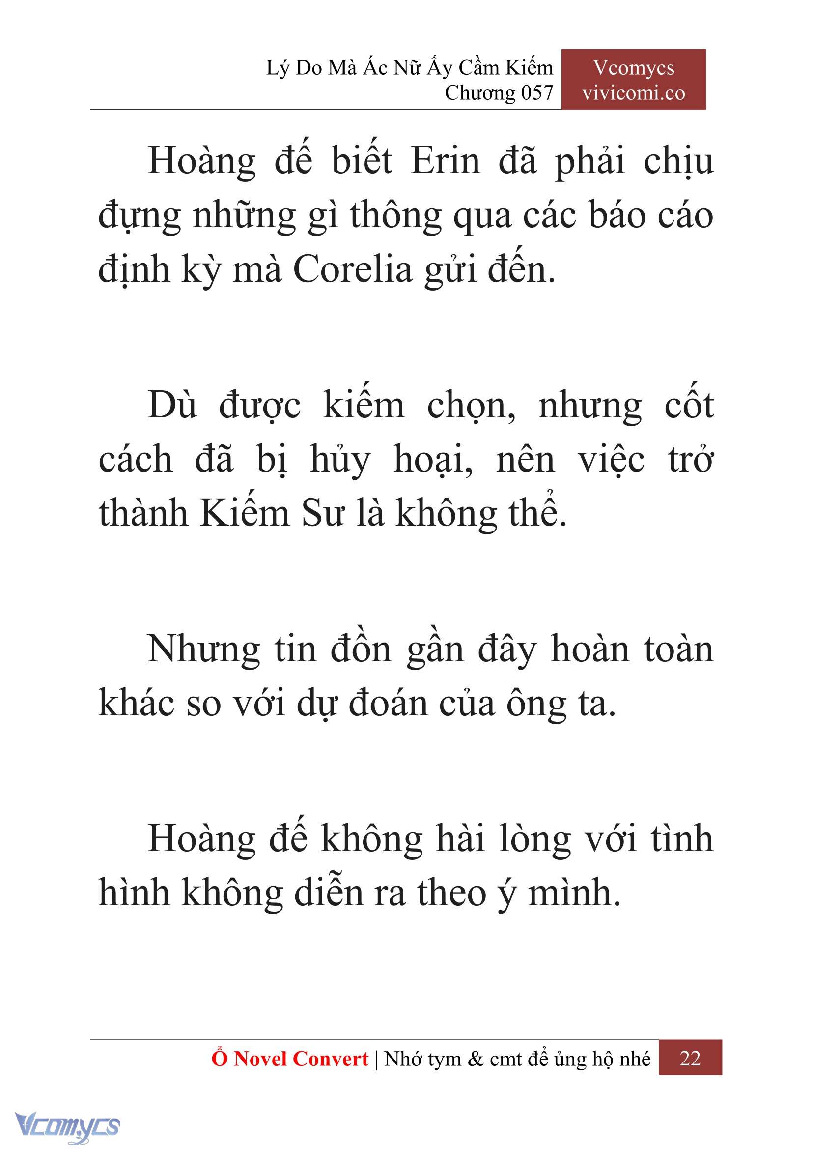 [Novel] Lý Do Mà Ác Nữ Ấy Cầm Kiếm Chap 57 - Next Chap 58
