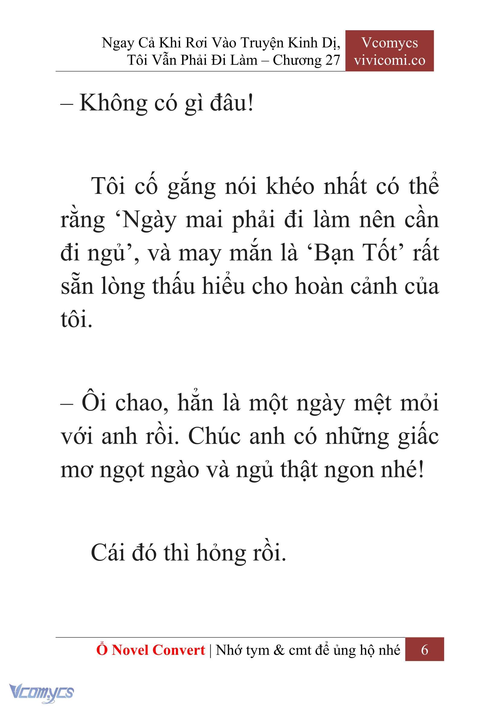 [Novel] Ngay Cả Khi Rơi Vào Truyện Kinh Dị, Tôi Vẫn Phải Đi Làm Chap 27 - Trang 2