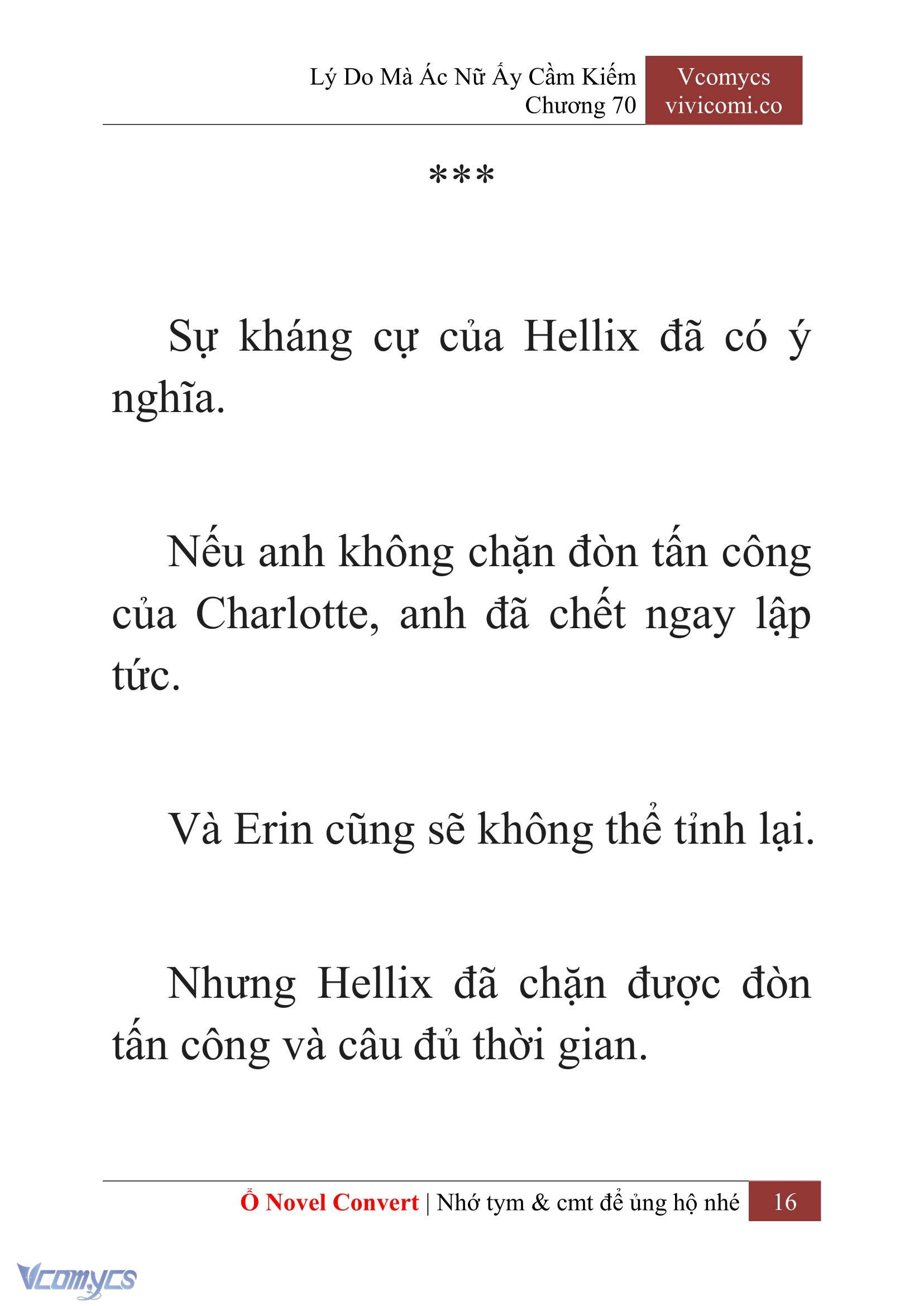 [Novel] Lý Do Mà Ác Nữ Ấy Cầm Kiếm Chap 70 - Next Chap 71