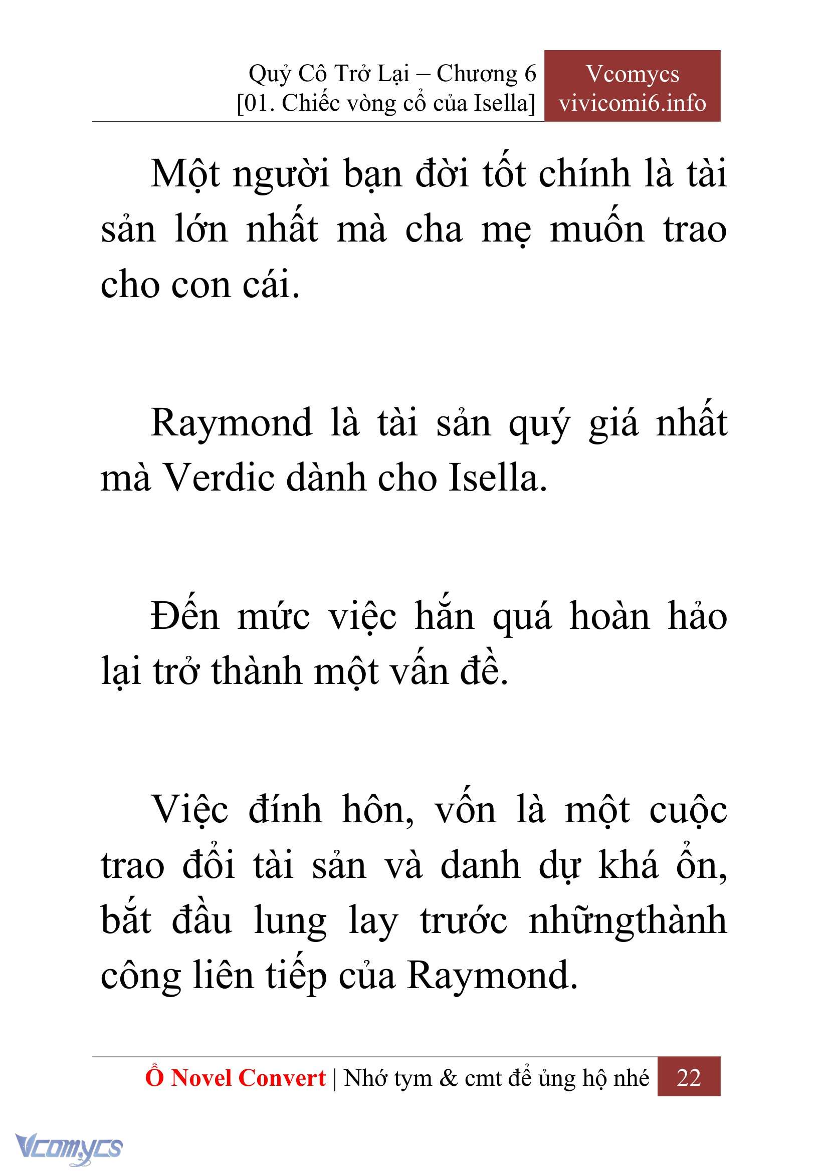 [Novel] Quý Cô Trở Lại Chap 6 - Trang 2