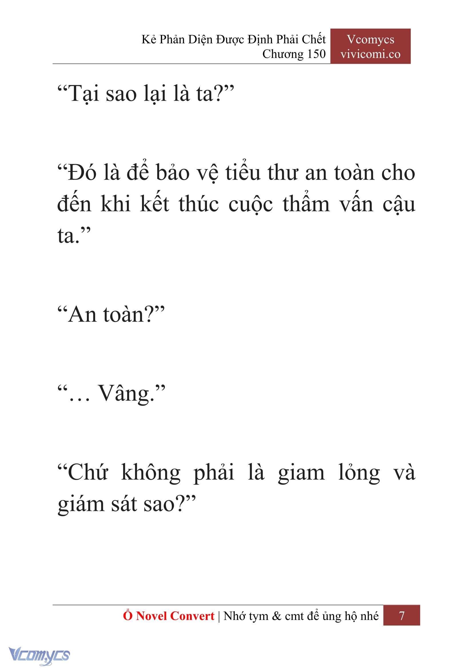 [Novel] Kẻ Phản Diện Được Định Phải Chết Chap 150 - Trang 2
