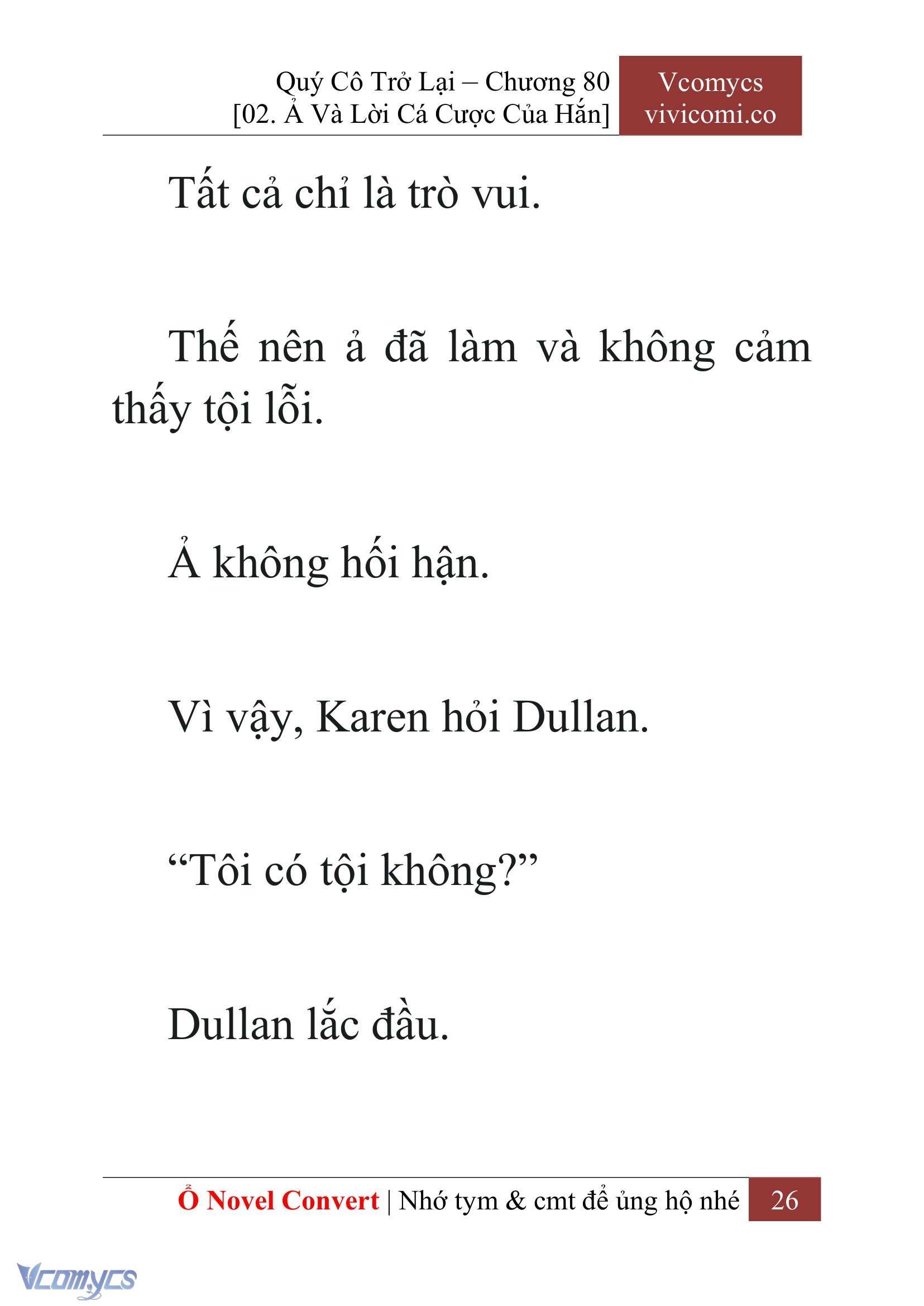 [Novel] Quý Cô Trở Lại Chap 80 - Trang 2