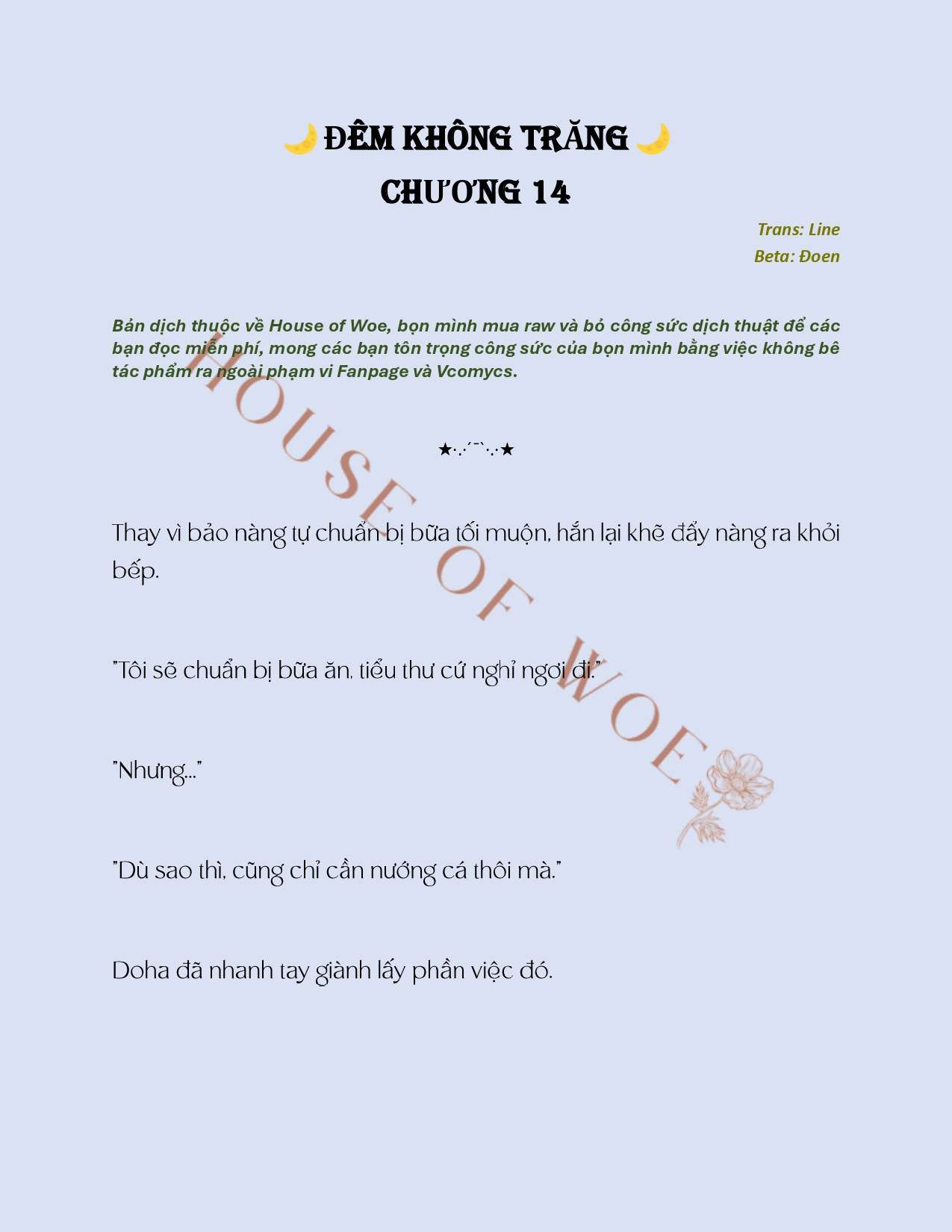 [NOVEL] ĐÊM KHÔNG TRĂNG Chap 14 - Trang 2