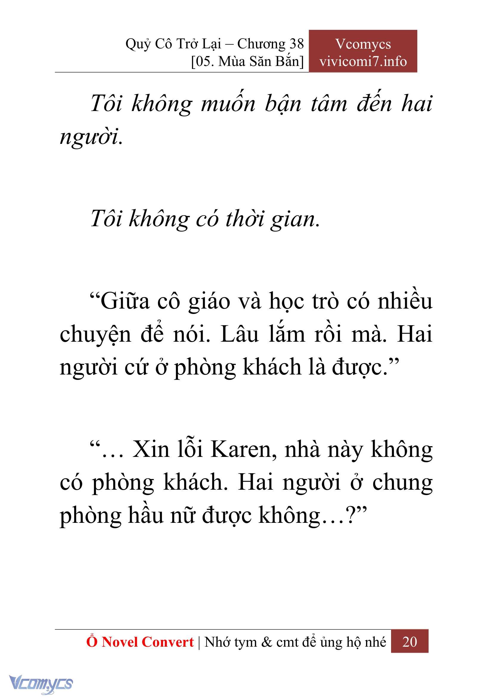 [Novel] Quý Cô Trở Lại Chap 38 - Trang 2