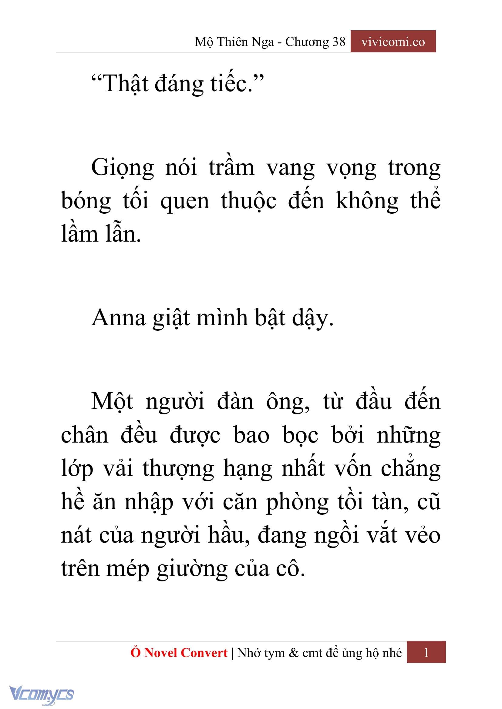 [Novel] Mộ Thiên Nga Chap 38 - Next Chap 39