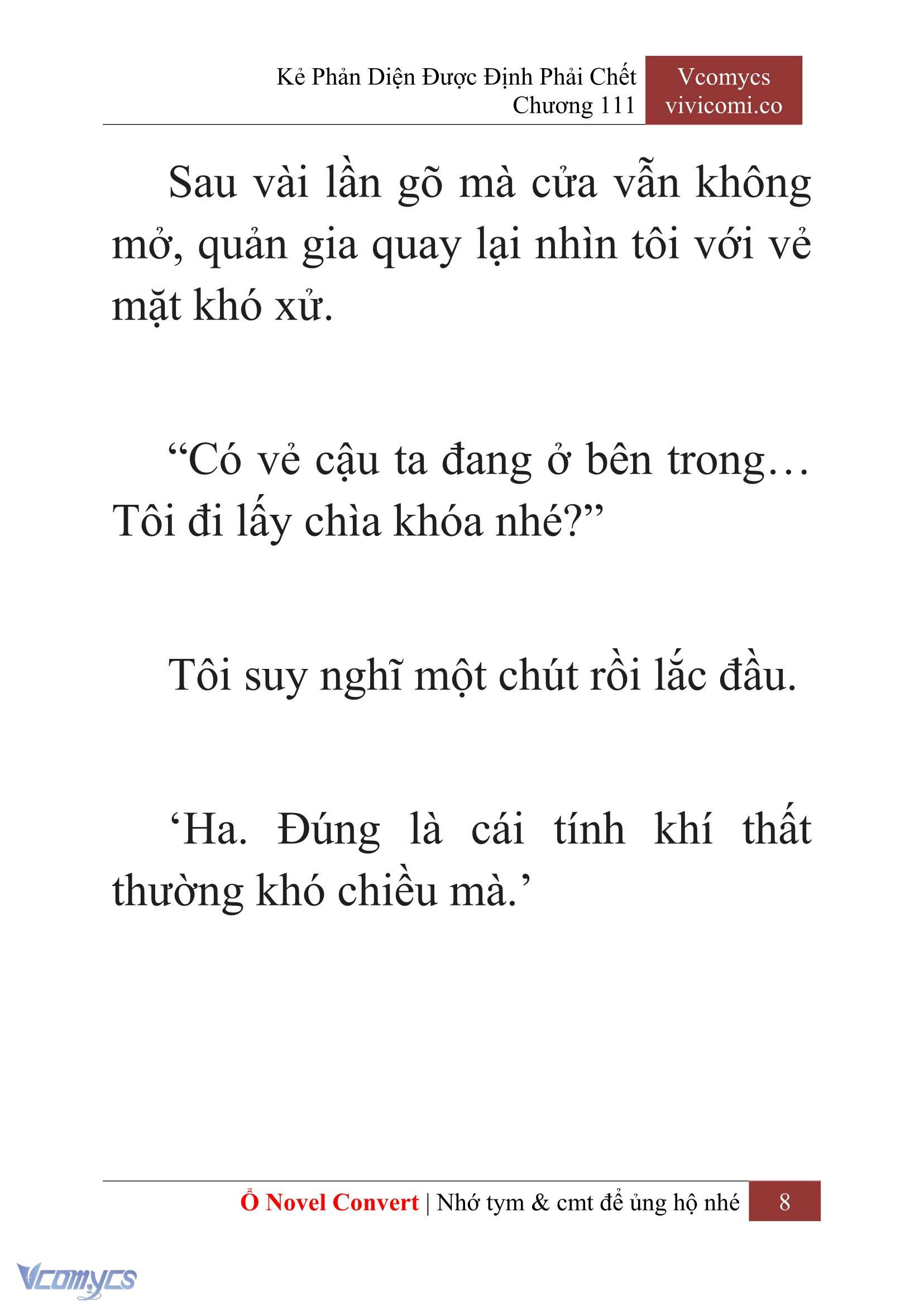 [Novel] Kẻ Phản Diện Được Định Phải Chết Chap 111 - Trang 2