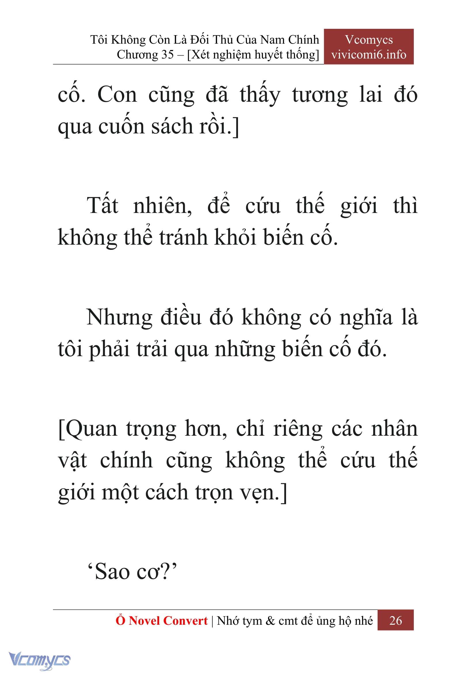 [Novel] Tôi Không Còn Là Đối Thủ Của Nam Chính Chap 35 - Trang 2