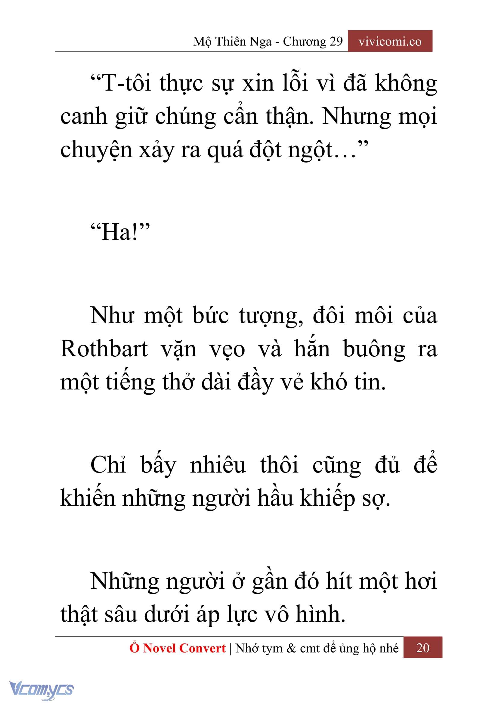 [Novel] Mộ Thiên Nga Chap 29 - Next Chap 30