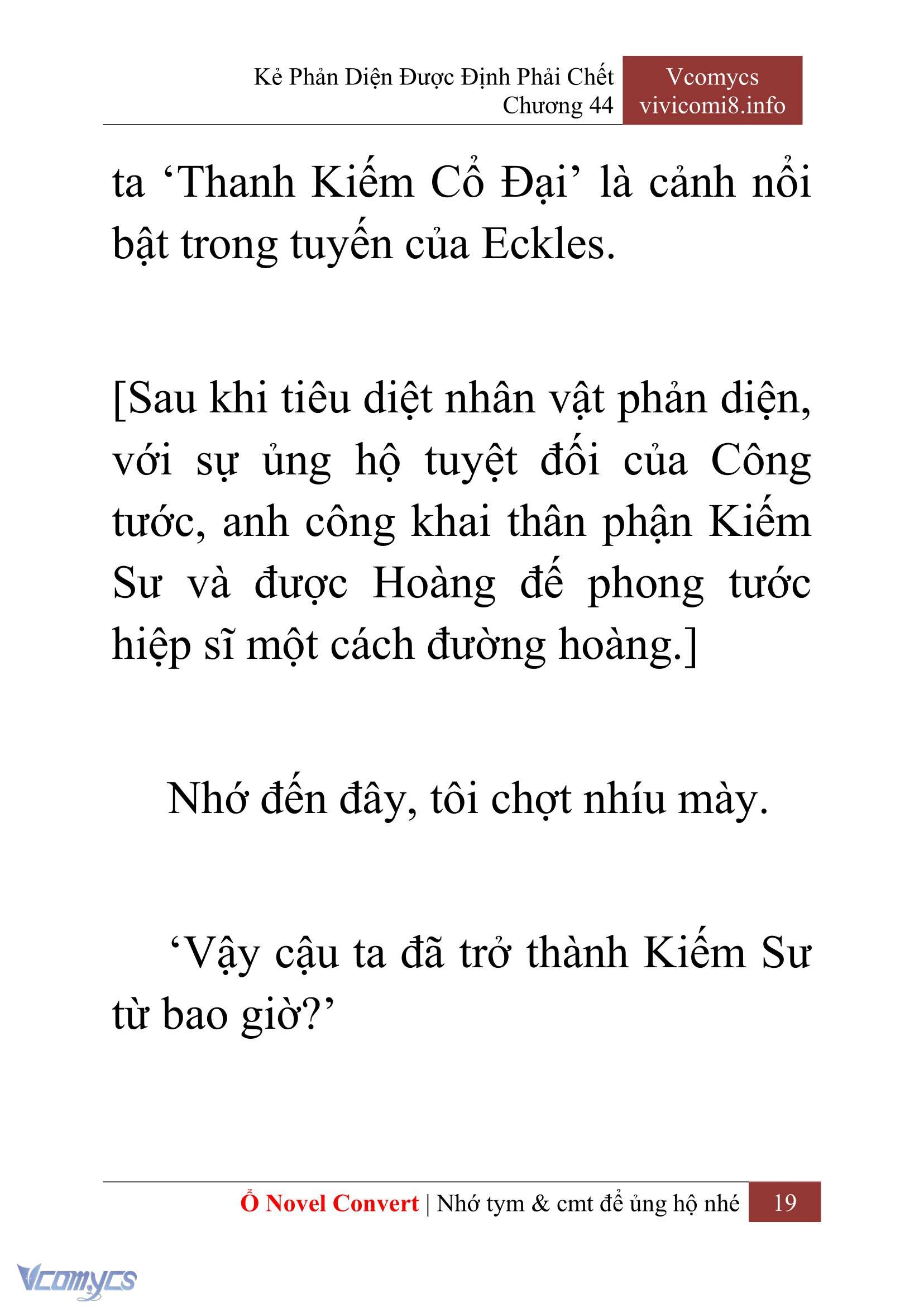 [Novel] Kẻ Phản Diện Được Định Phải Chết Chap 44 - Trang 2