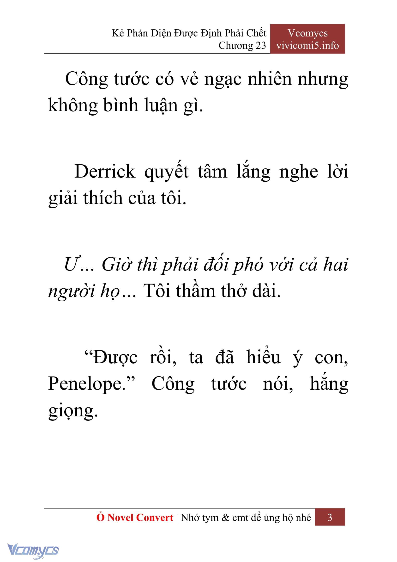 [Novel] Kẻ Phản Diện Được Định Phải Chết Chap 23 - Next Chap 24