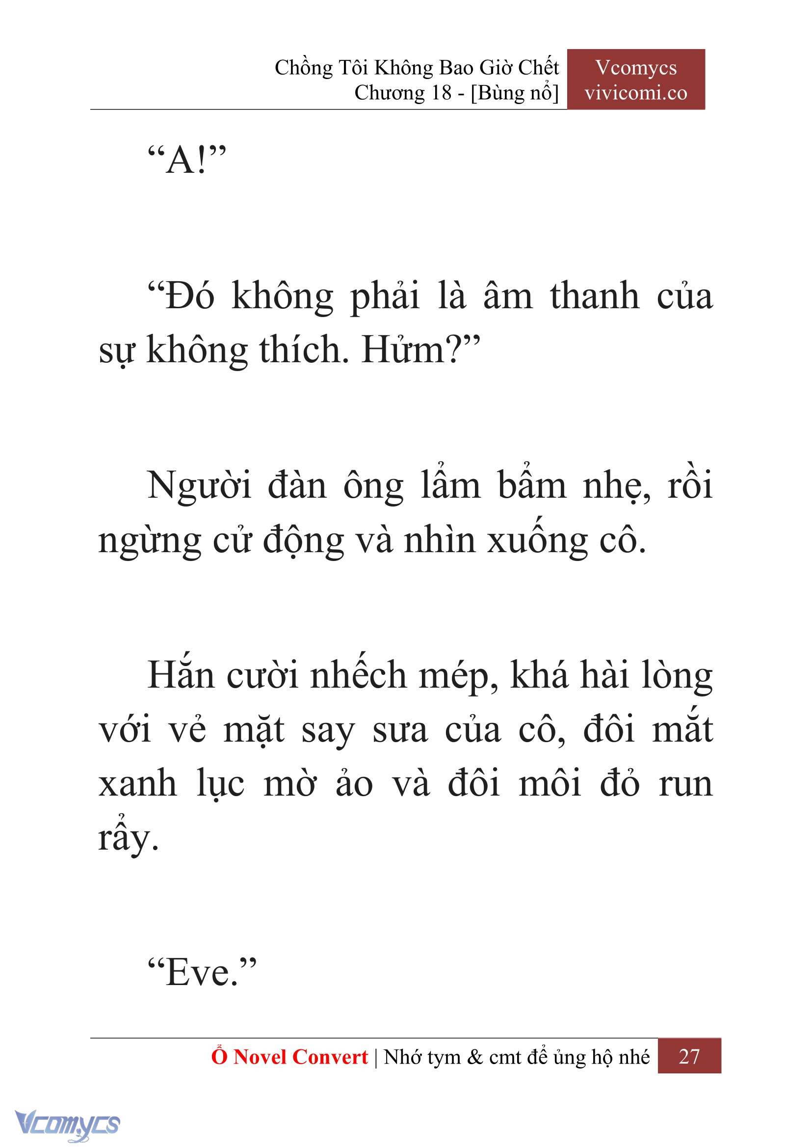 [Novel] Chồng Tôi Không Bao Giờ Chết Chap 18 - Trang 2