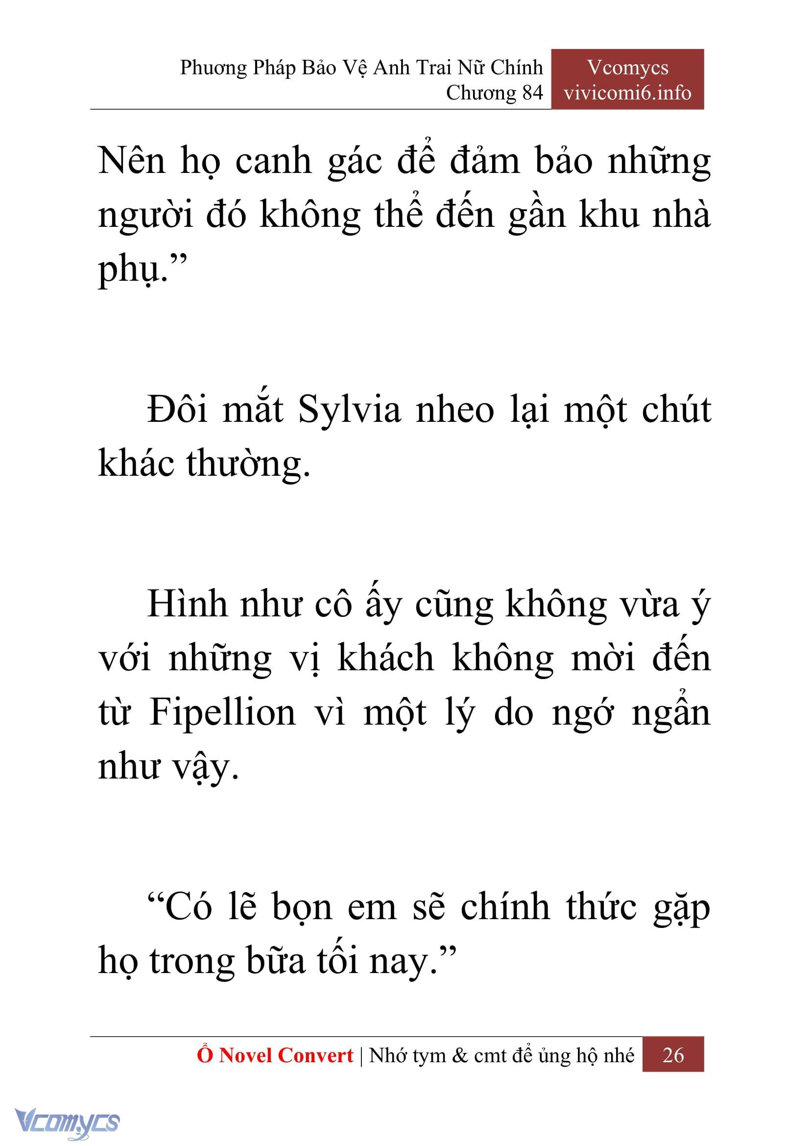 [Novel] Phương Pháp Bảo Vệ Anh Trai Nữ Chính Chap 84 - Trang 2