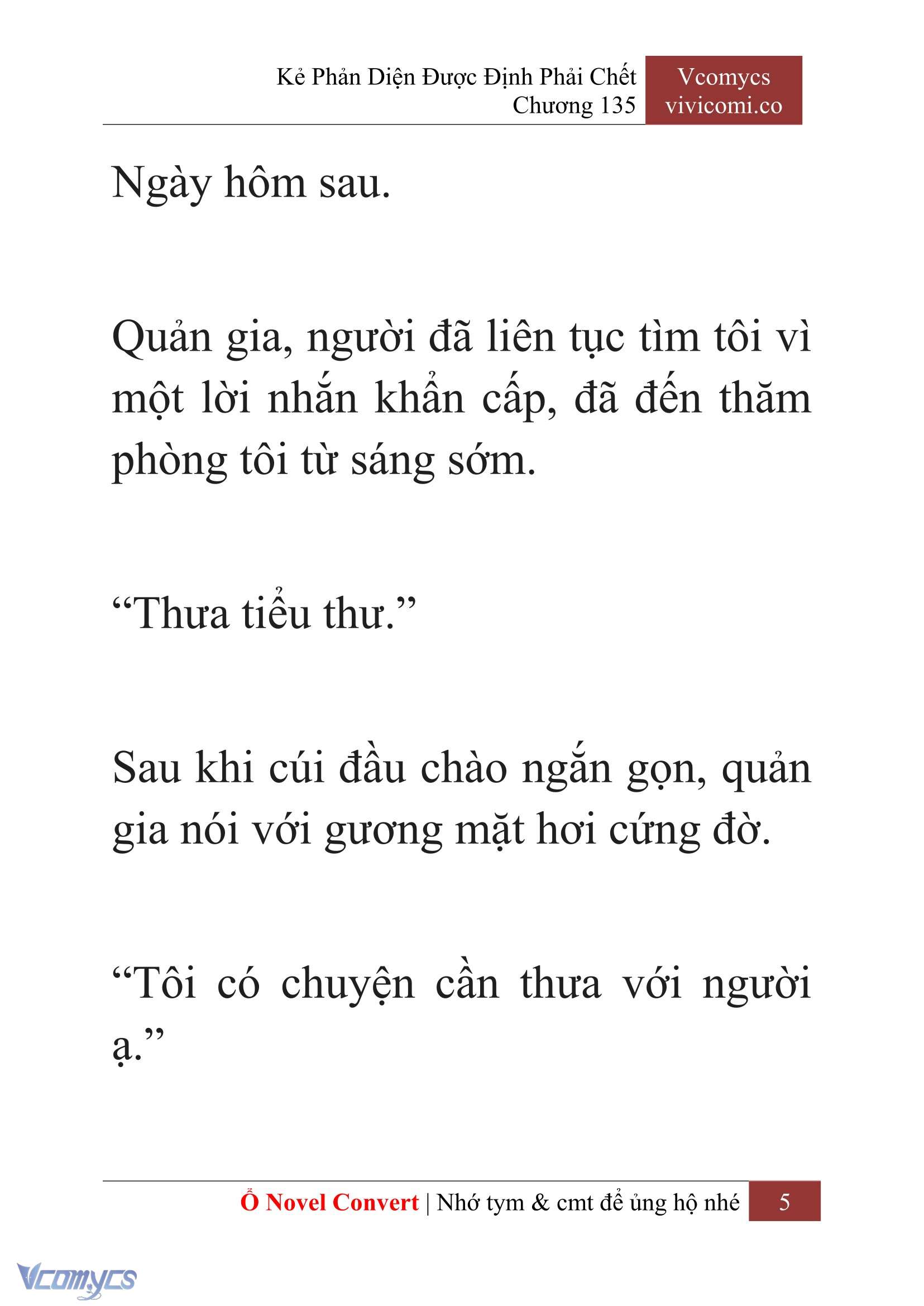 [Novel] Kẻ Phản Diện Được Định Phải Chết Chap 135 - Trang 2