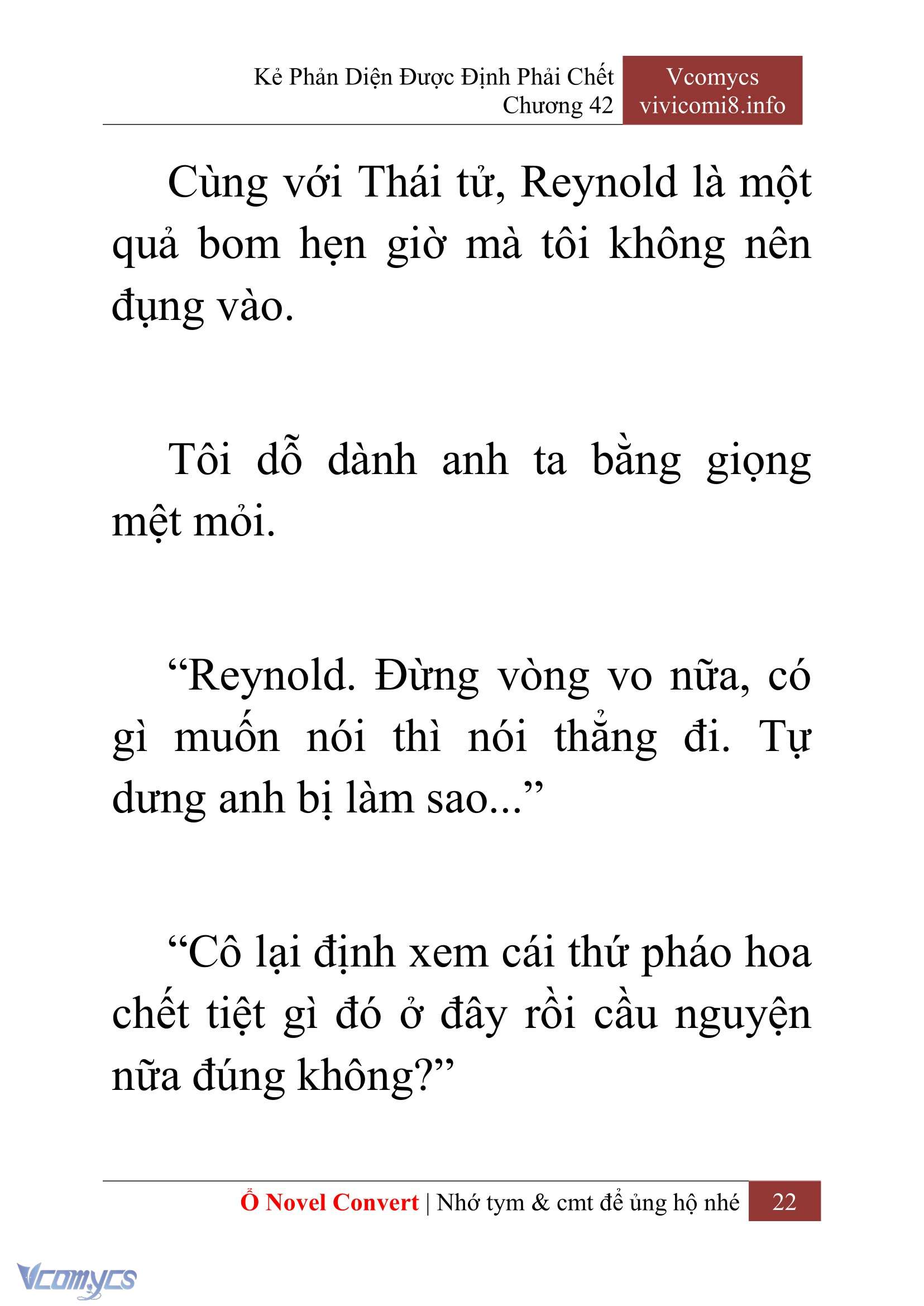 [Novel] Kẻ Phản Diện Được Định Phải Chết Chap 42 - Next Chap 43