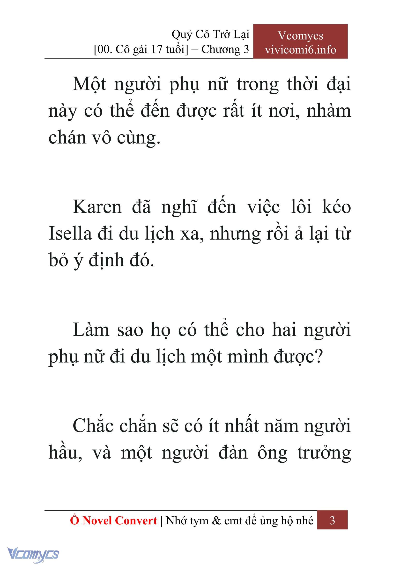 [Novel] Quý Cô Trở Lại Chap 3 - Trang 2