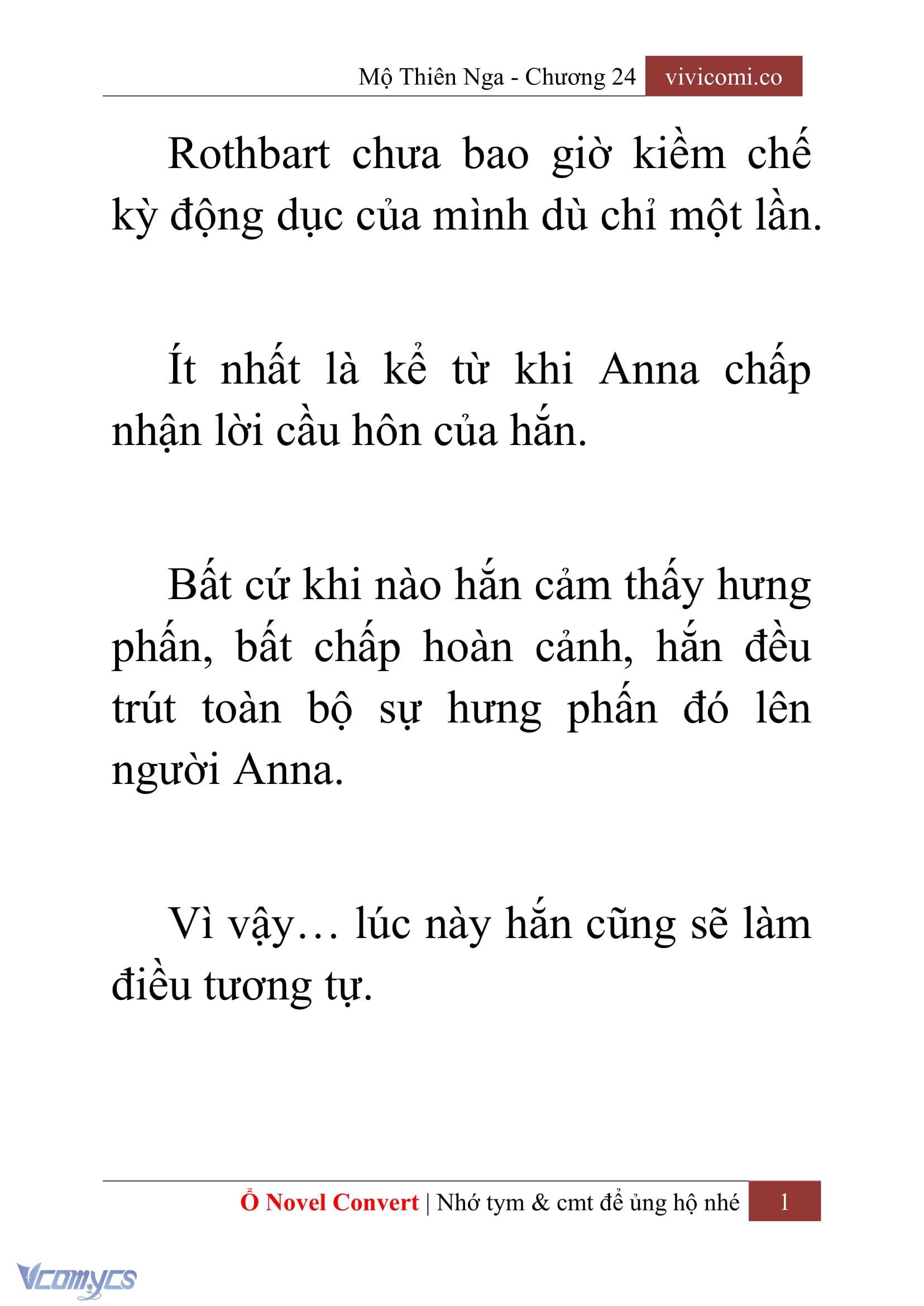 [Novel] Mộ Thiên Nga Chap 24 - Next Chap 25