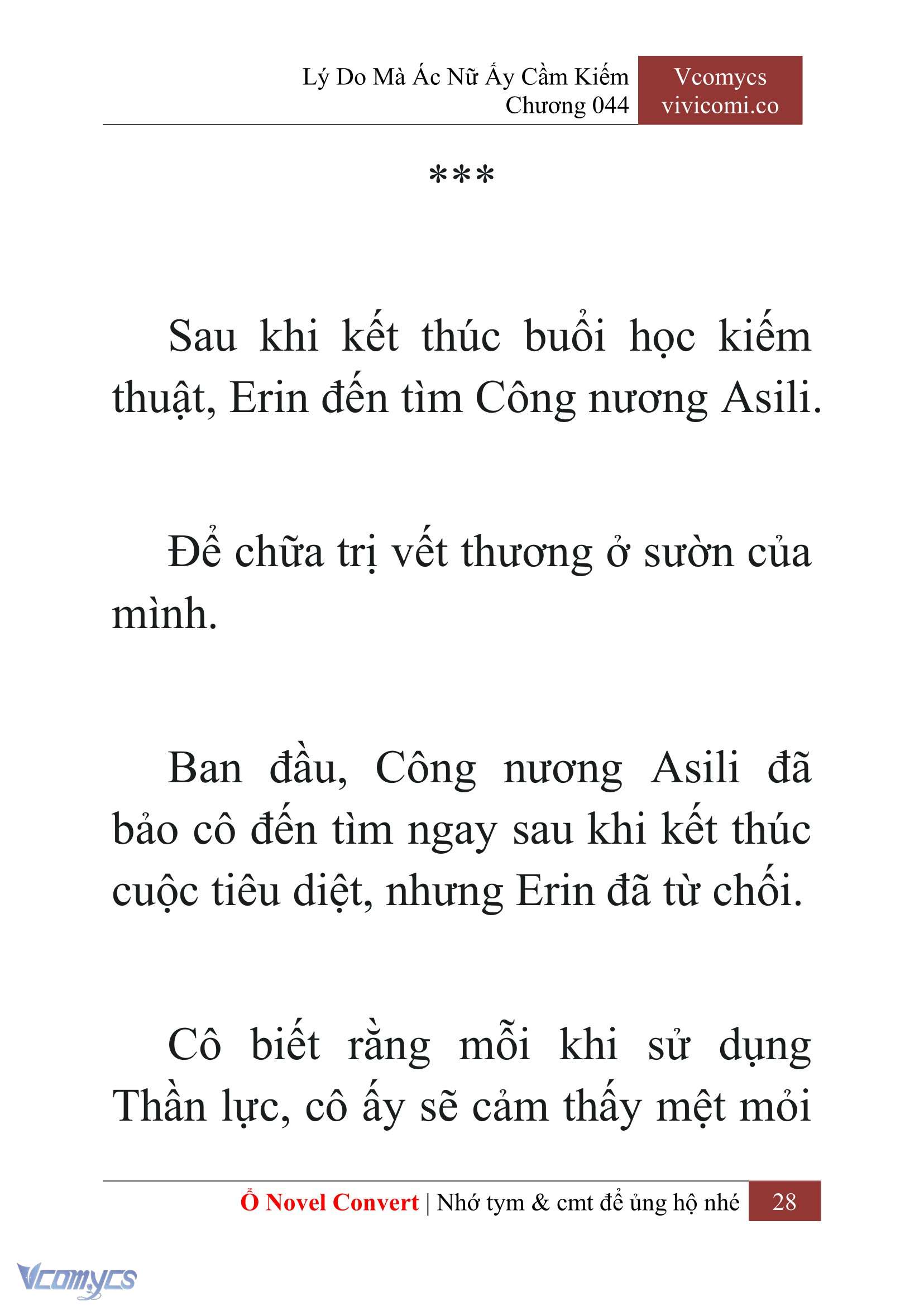 [Novel] Lý Do Mà Ác Nữ Ấy Cầm Kiếm Chap 44 - Next Chap 45