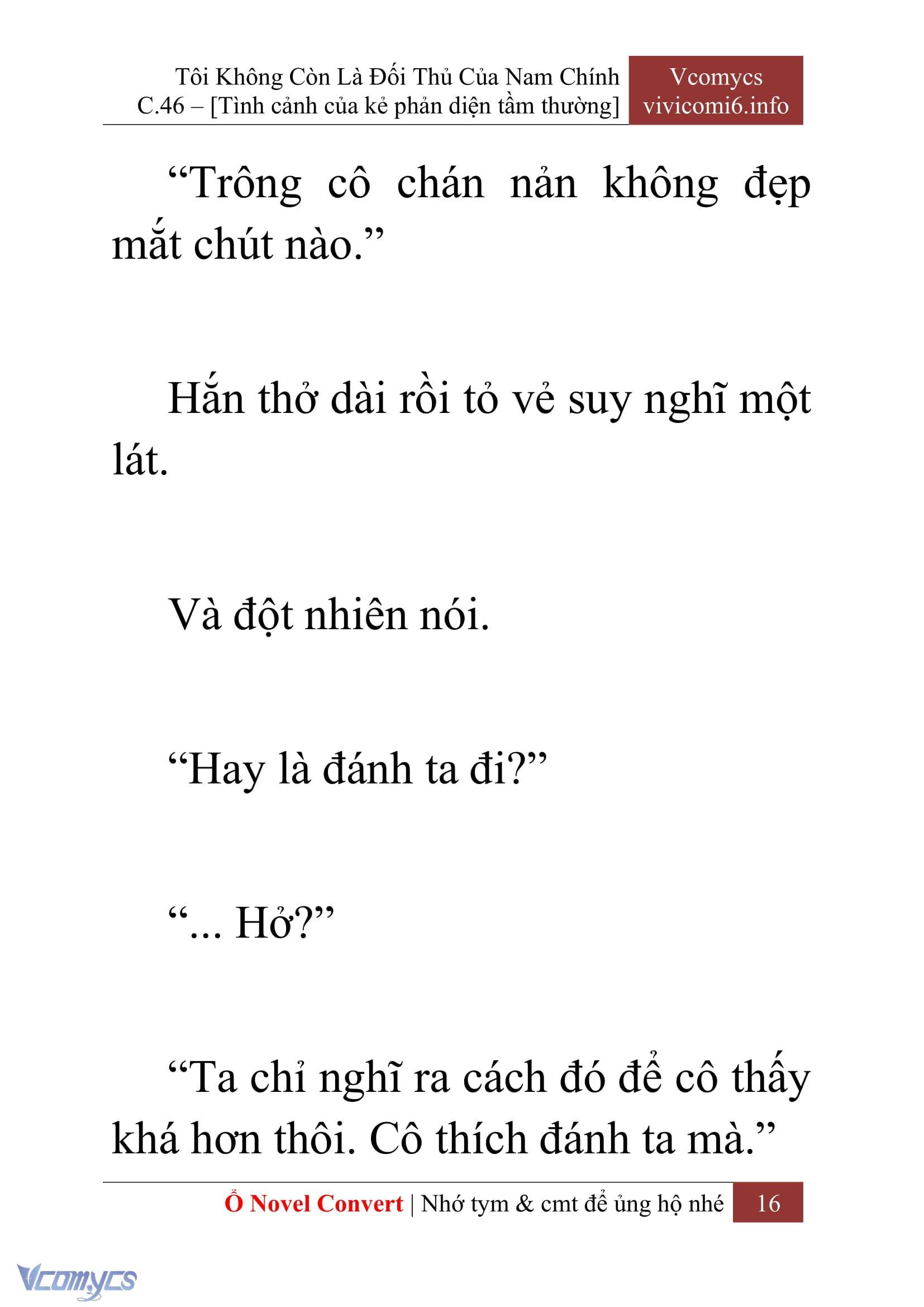 [Novel] Tôi Không Còn Là Đối Thủ Của Nam Chính Chap 46 - Trang 2