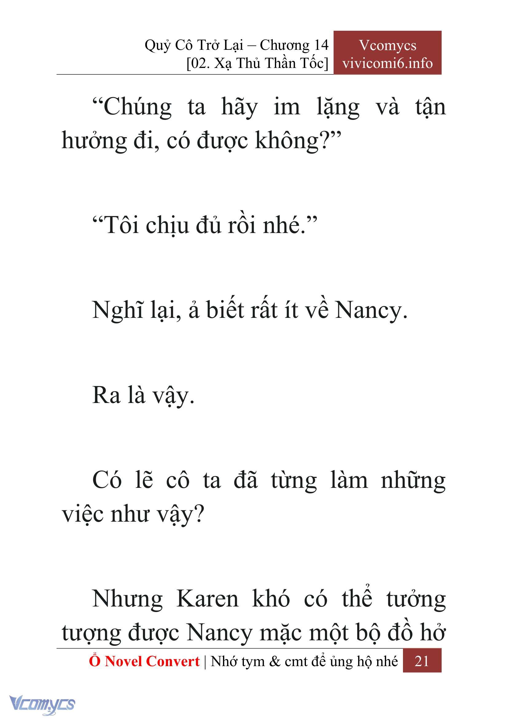 [Novel] Quý Cô Trở Lại Chap 14 - Trang 2