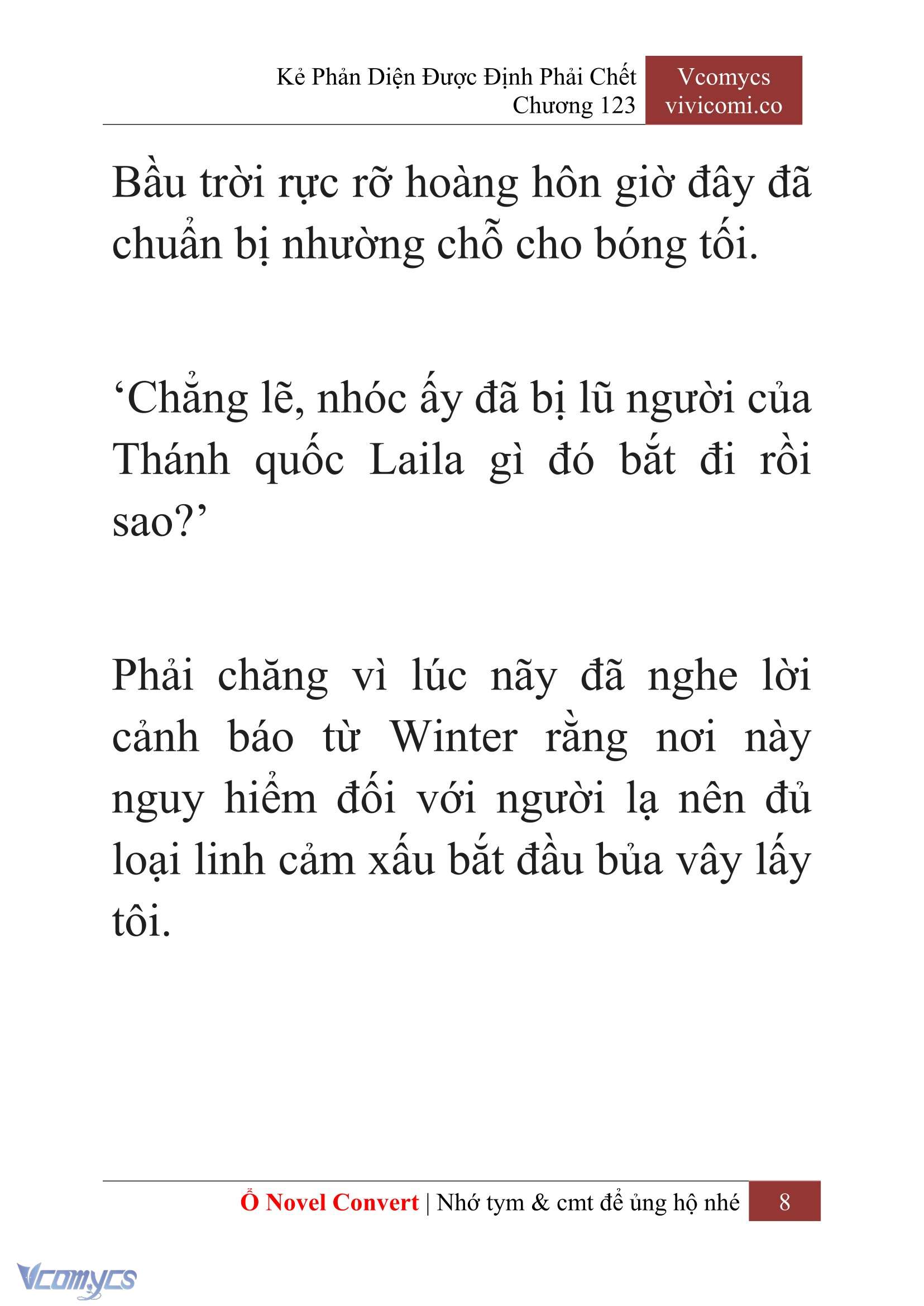 [Novel] Kẻ Phản Diện Được Định Phải Chết Chap 123 - Trang 2