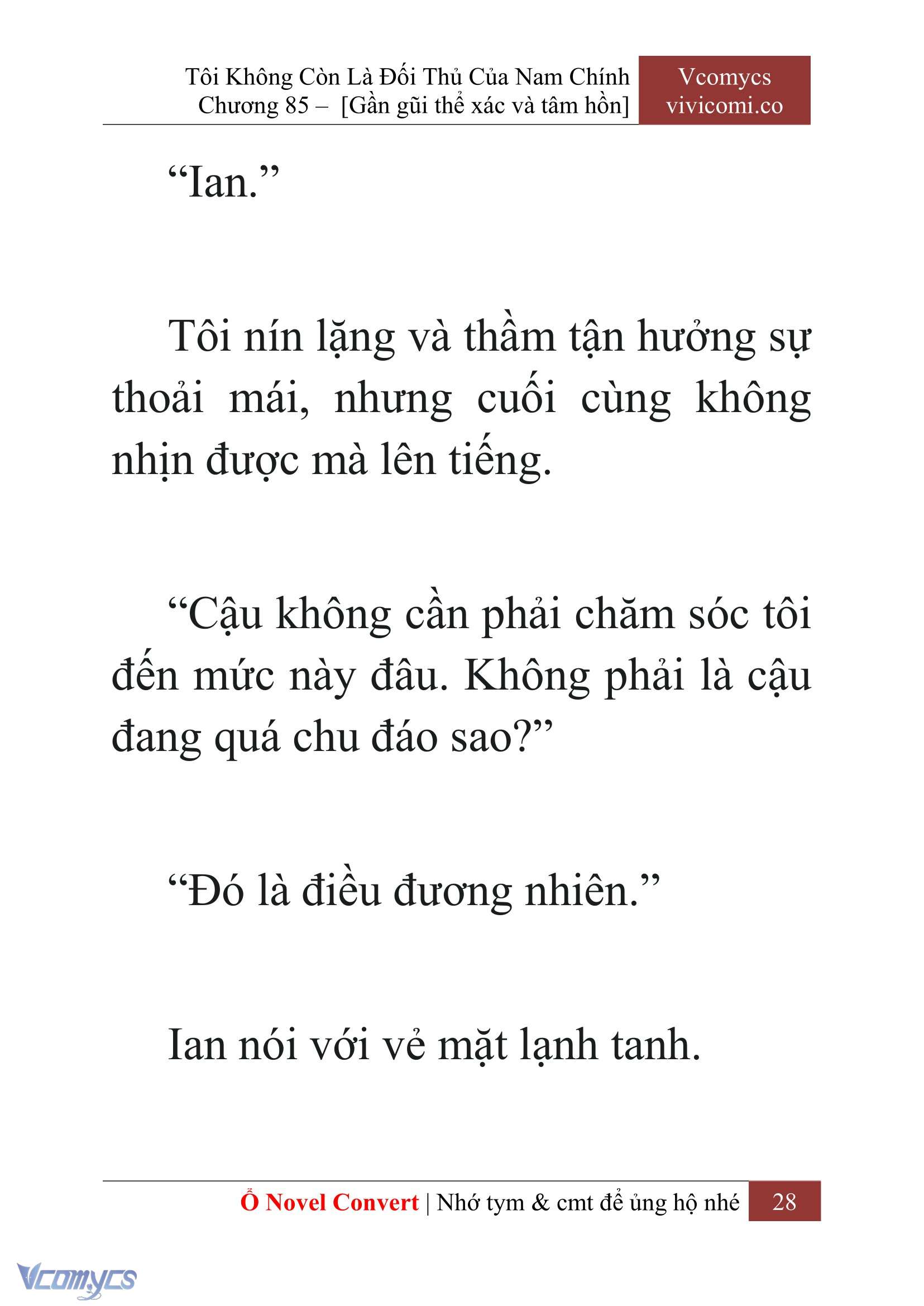 [Novel] Tôi Không Còn Là Đối Thủ Của Nam Chính Chap 85 - Trang 2