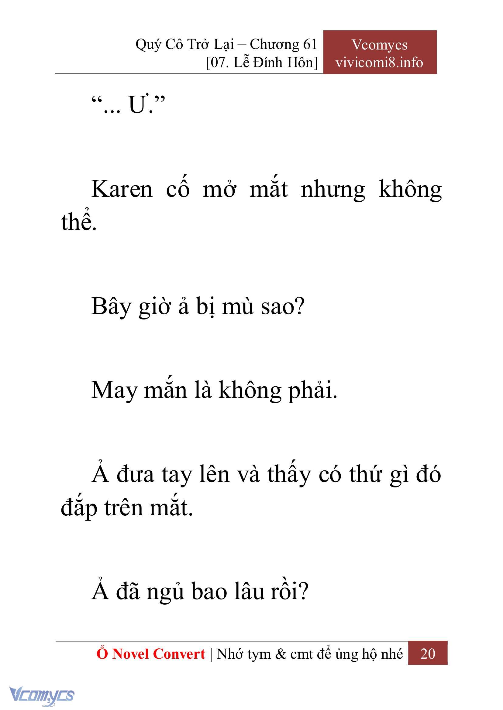 [Novel] Quý Cô Trở Lại Chap 61 - Trang 2